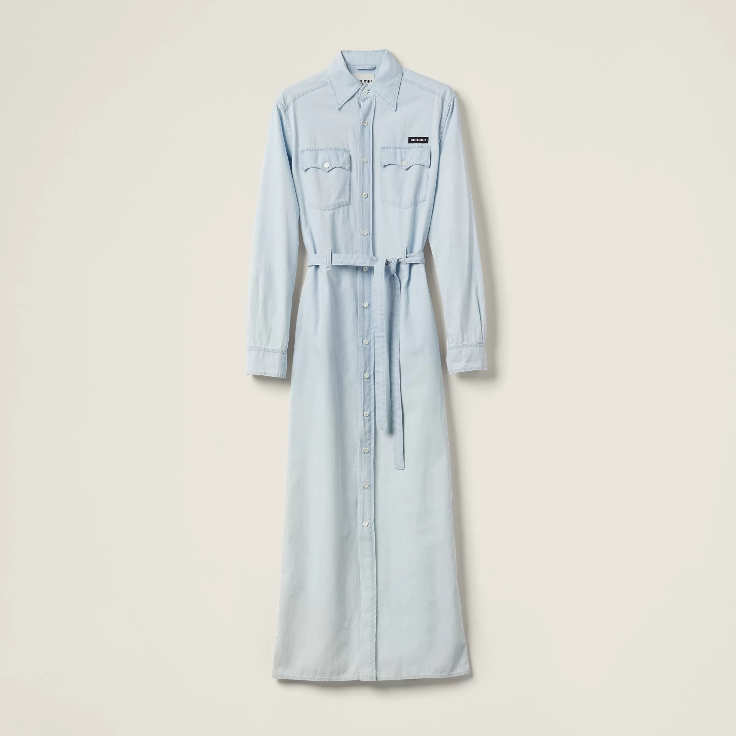 Long chambray dress>Miu Miu Flash Sale