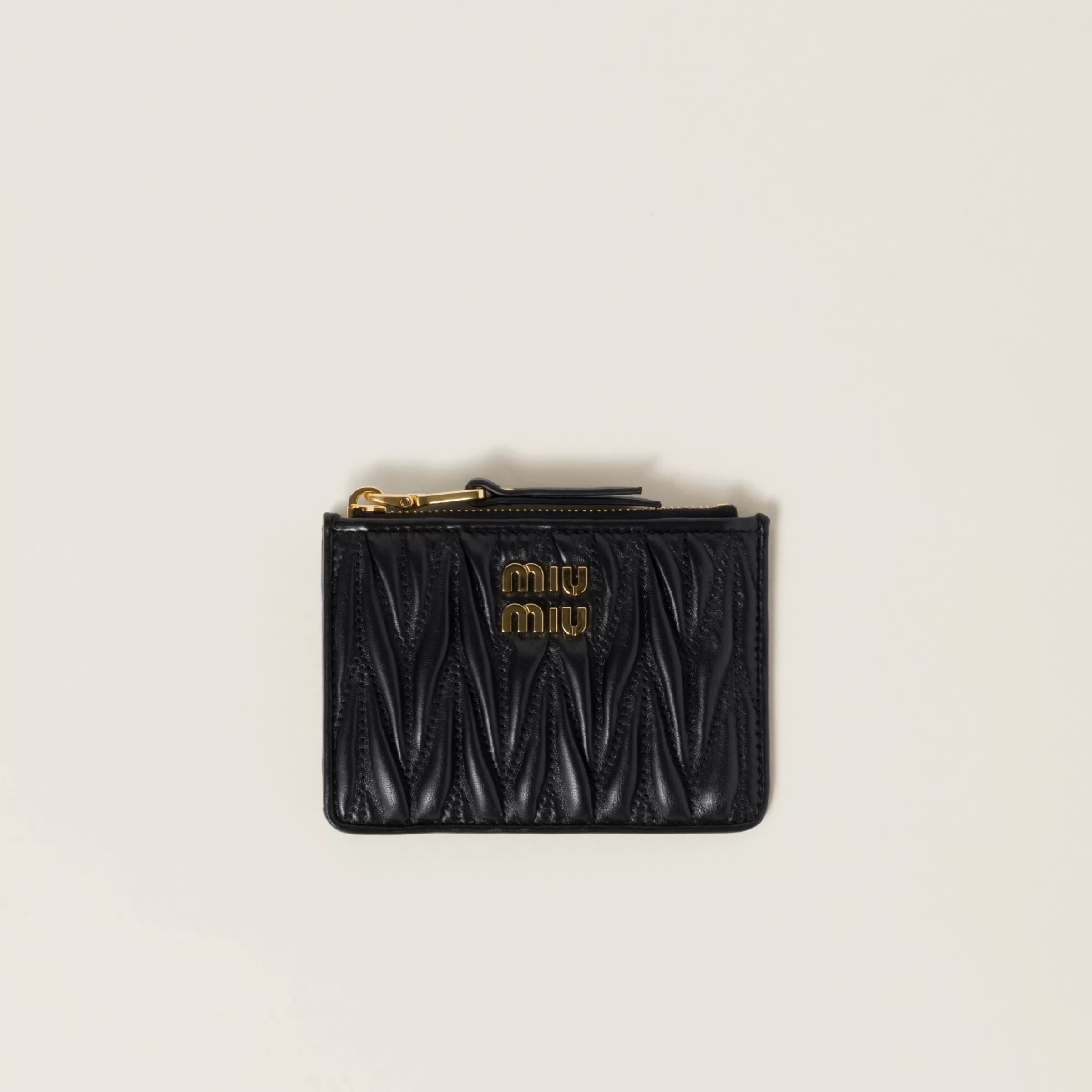 Matelassé nappa leather card holder>Miu Miu Hot