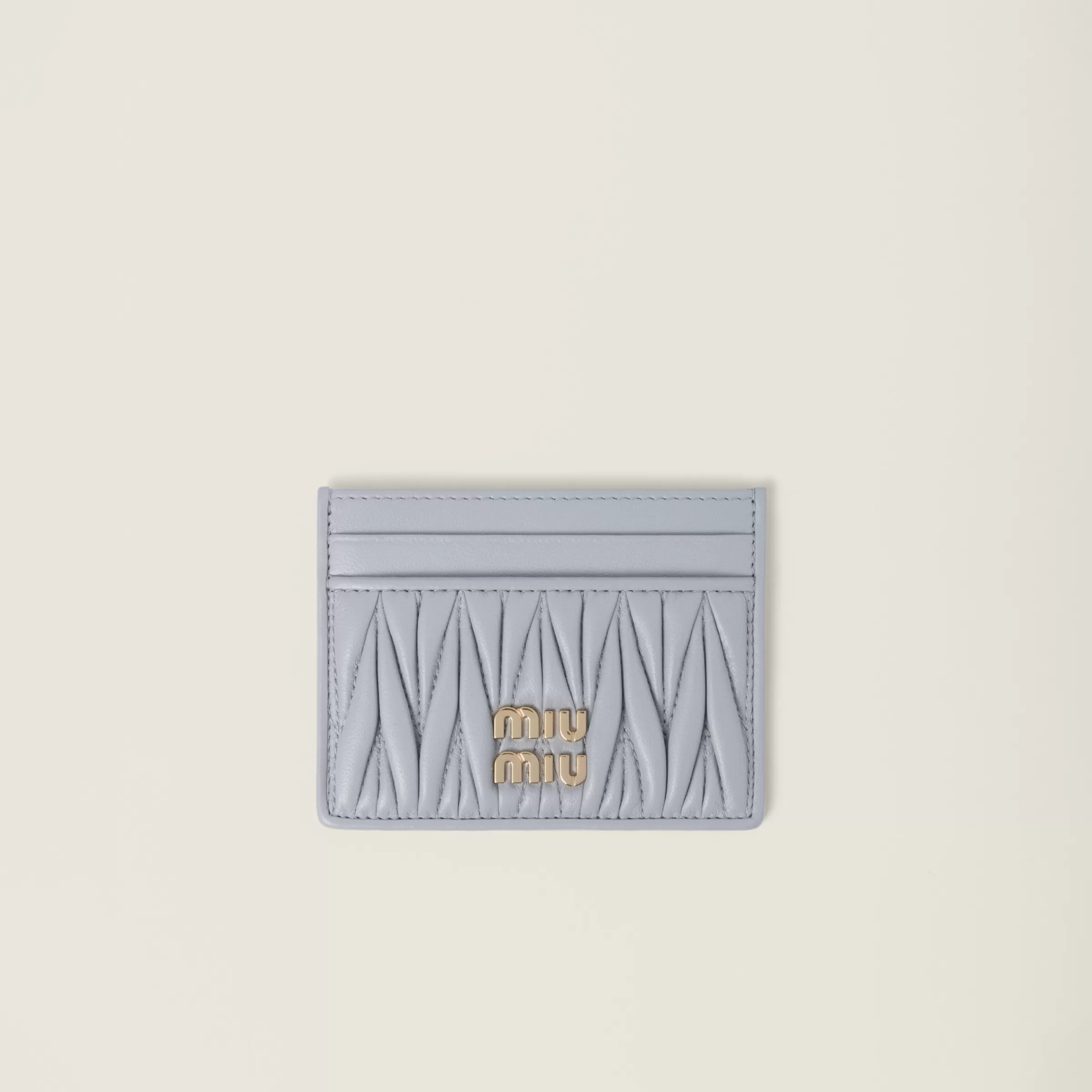 Matelassé nappa leather card holder>Miu Miu Flash Sale