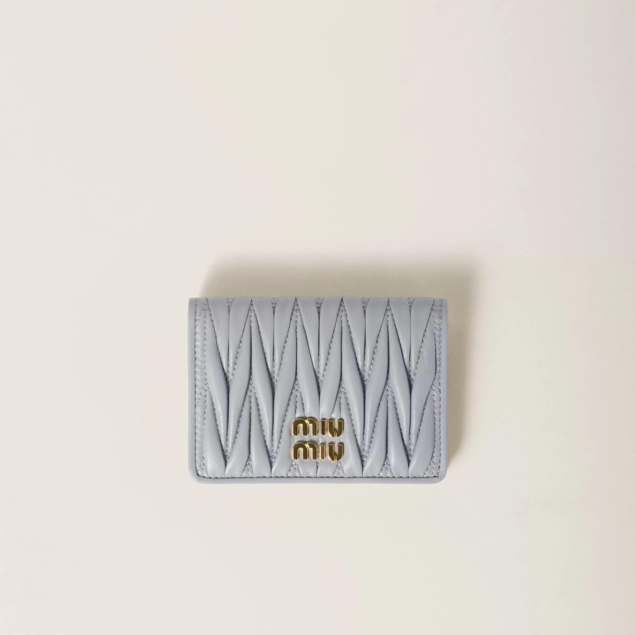 Matelassé nappa leather card holder>Miu Miu Fashion