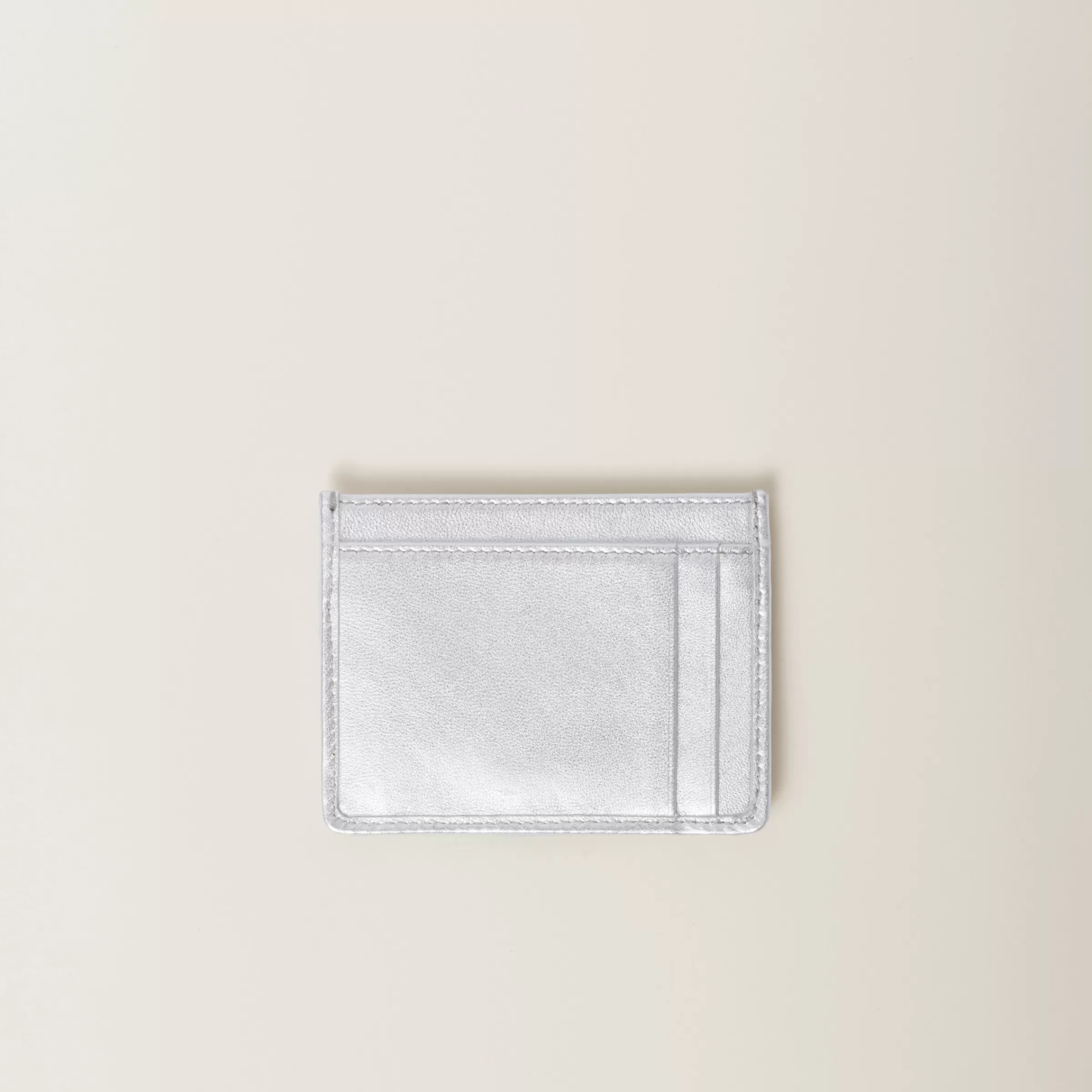 Matelassé nappa leather card holder>Miu Miu Sale