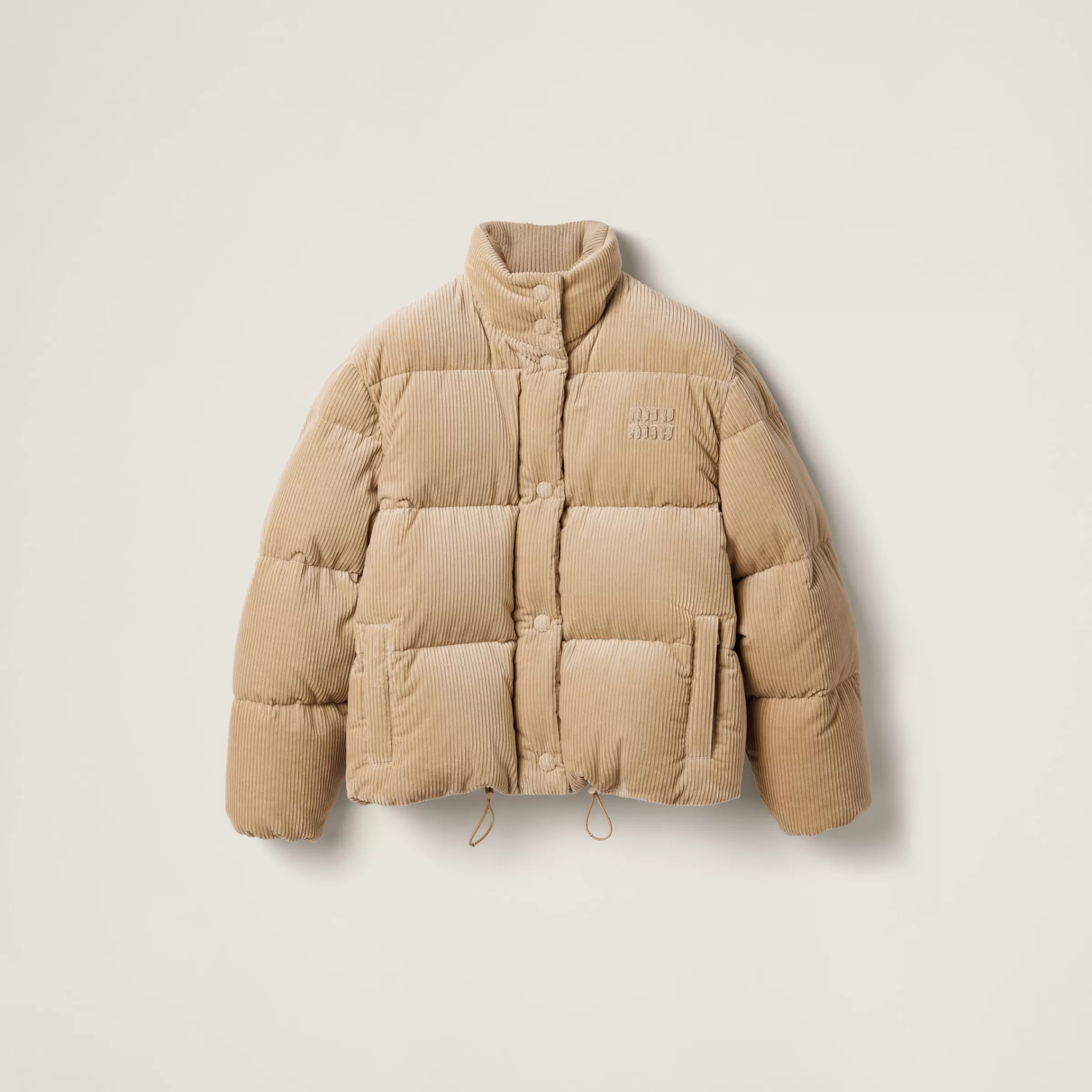 Medium-weight corduroy down jacket>Miu Miu Hot