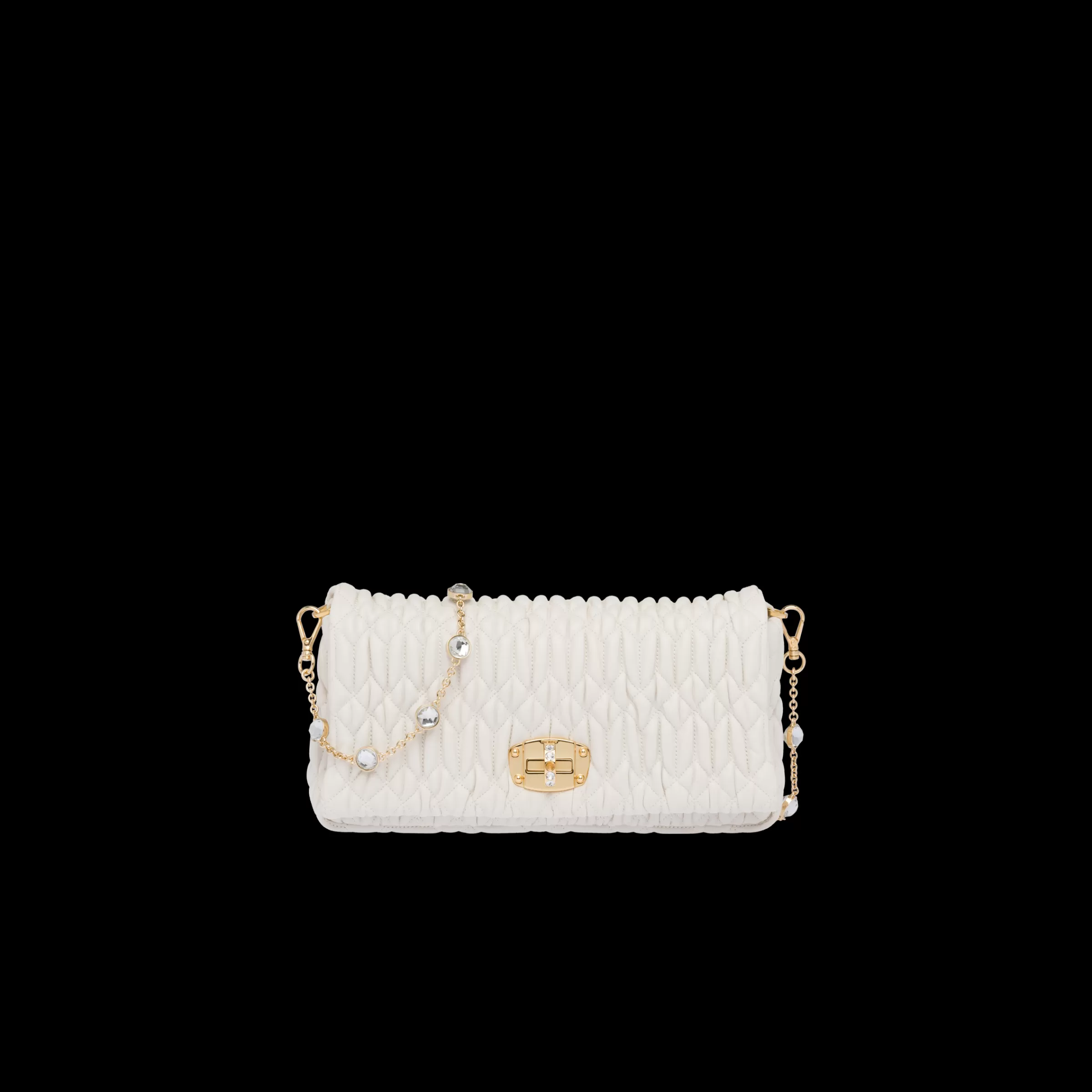 Miu Crystal Cloqué Nappa leather bag>Miu Miu Discount