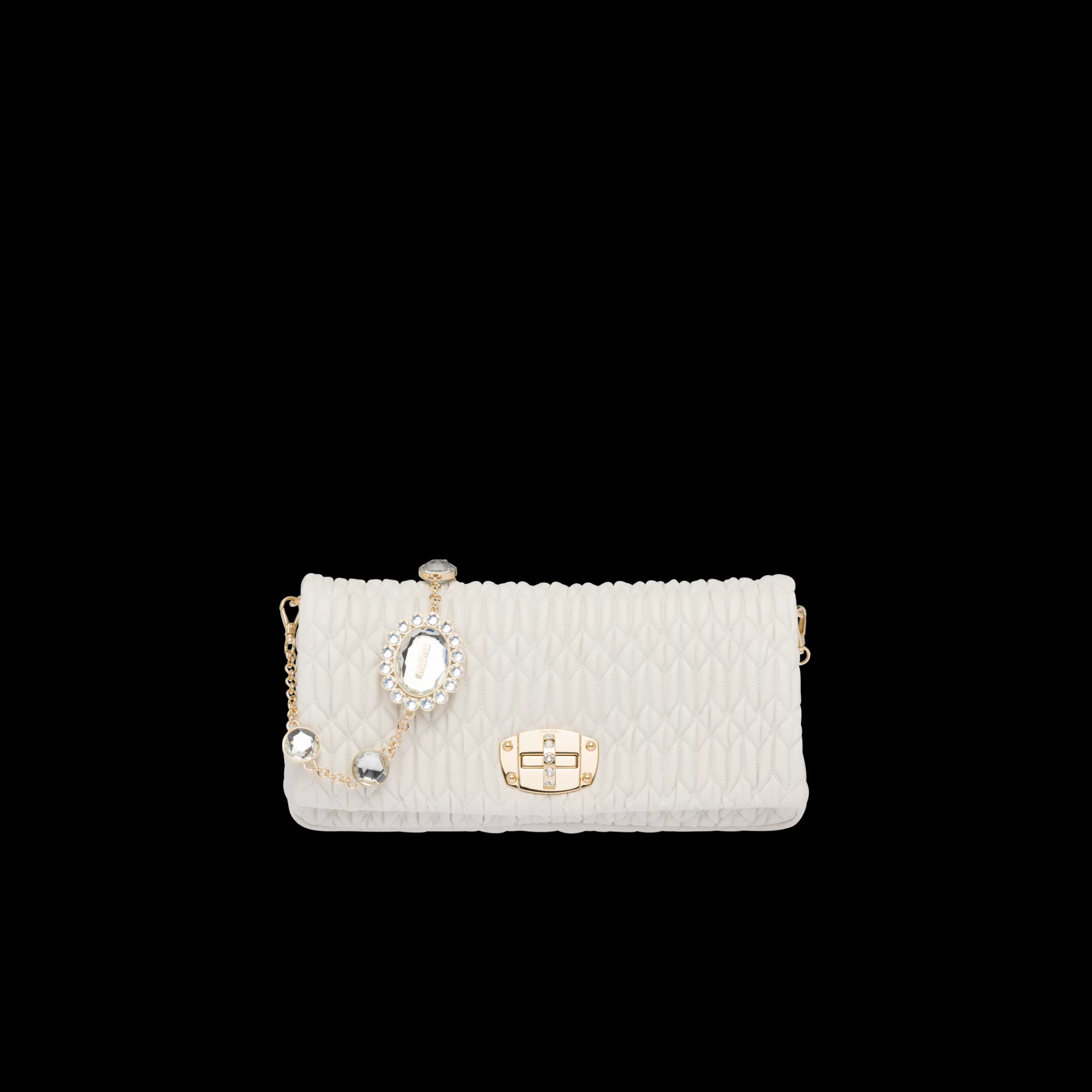 Iconic Crystal Cloqué Nappa leather bag>Miu Miu Outlet