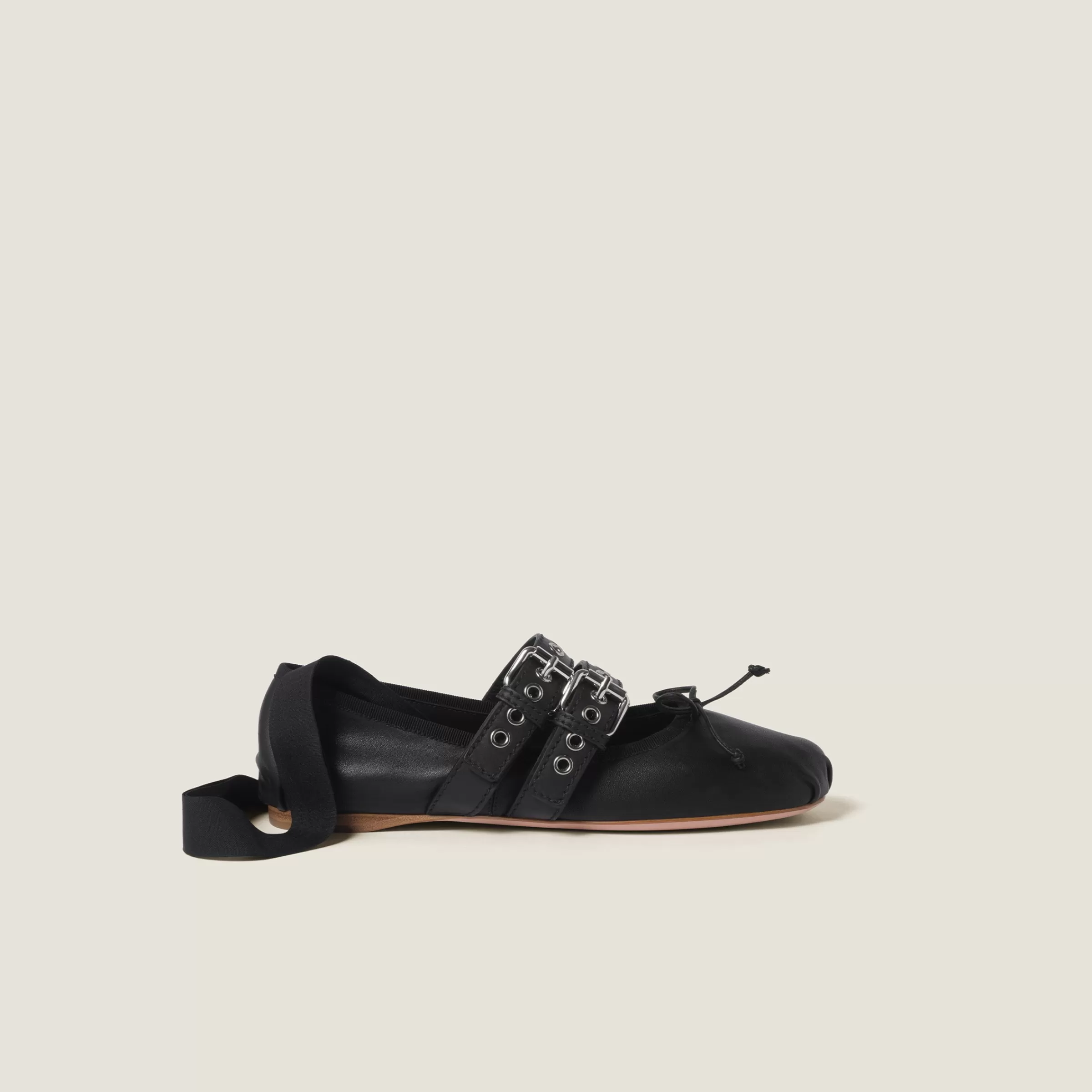 Nappa and calf leather ballerinas>Miu Miu Sale