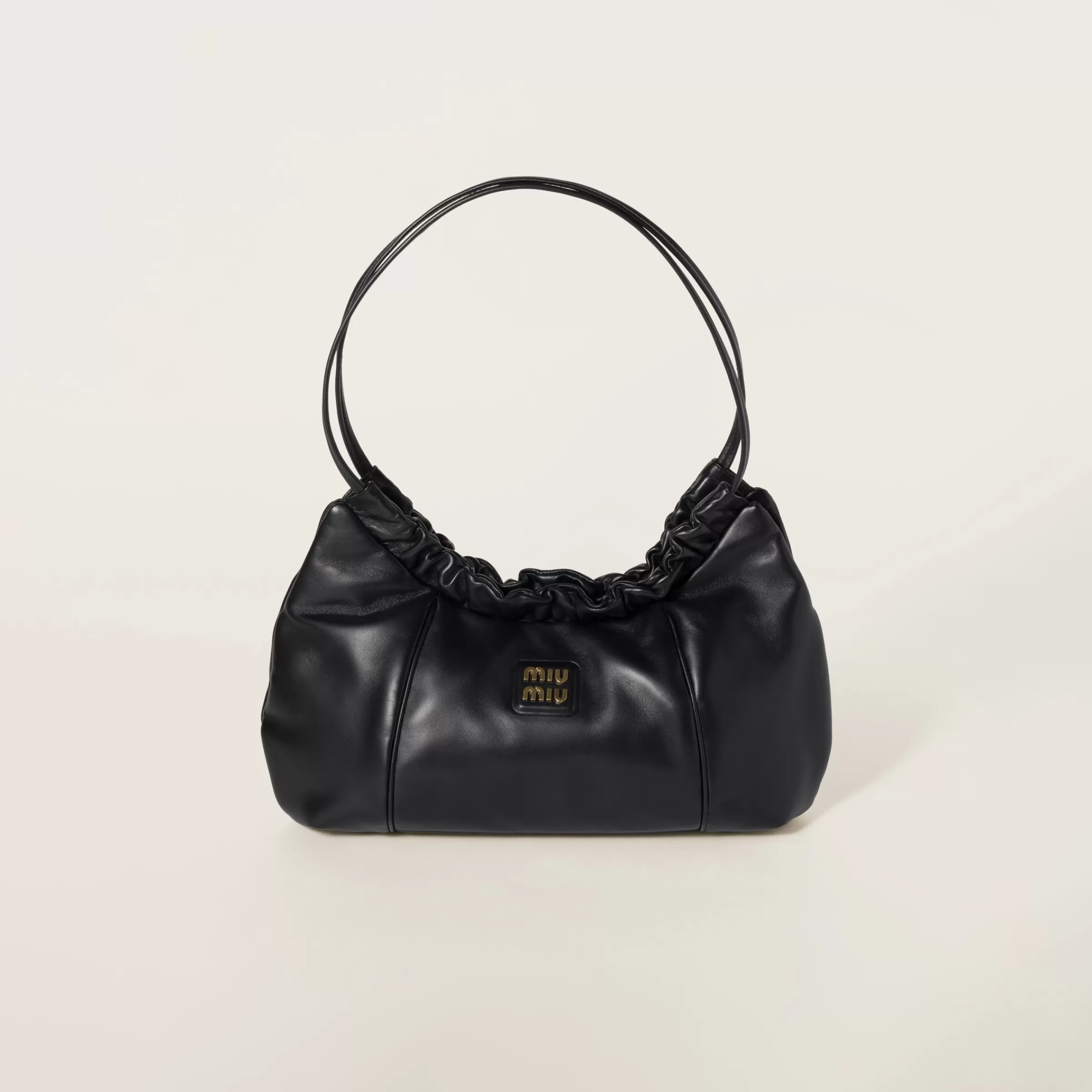 Nappa leather hobo bag with logo>Miu Miu Hot