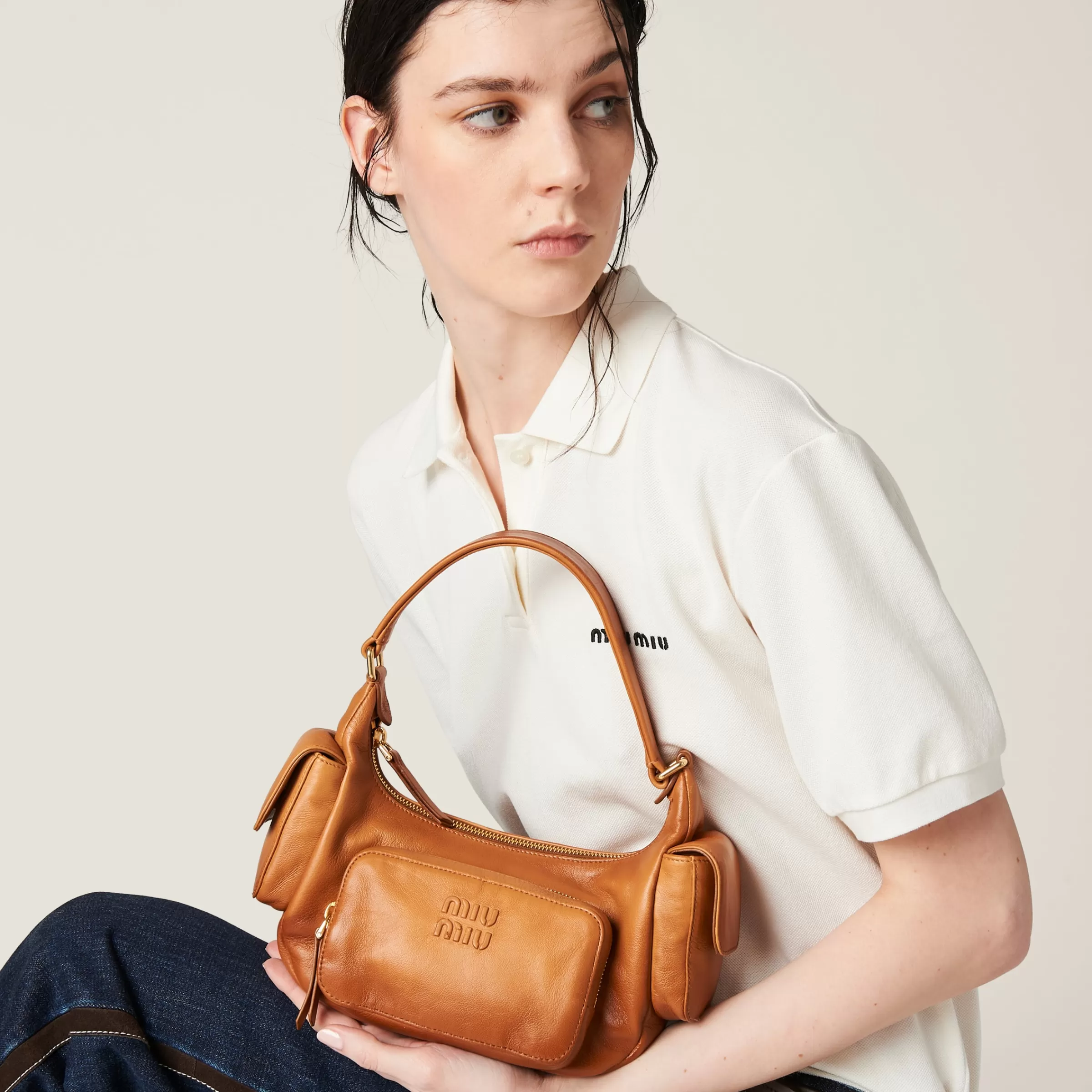 Nappa leather Pocket bag>Miu Miu Flash Sale