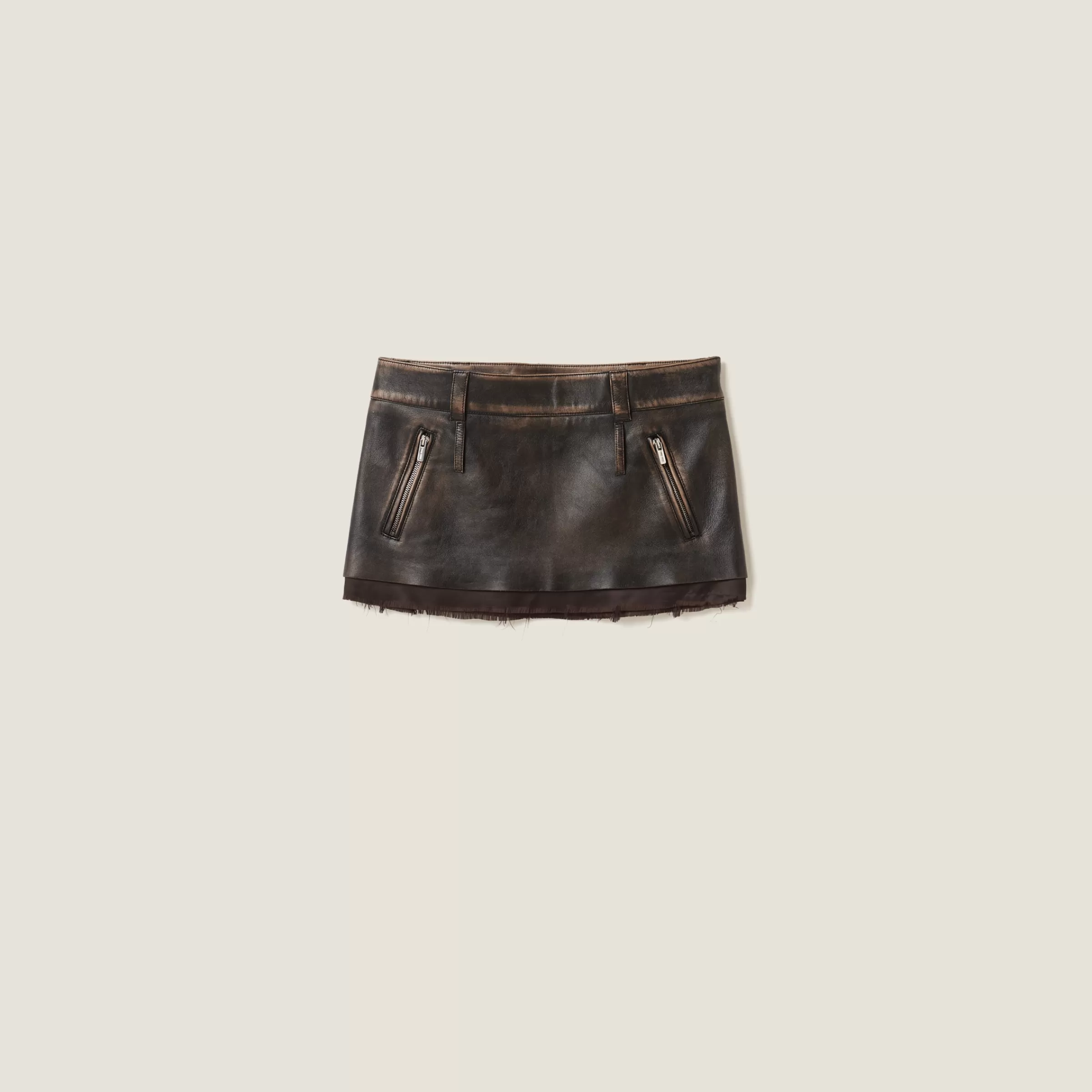 Nappa leather skirt>Miu Miu Flash Sale