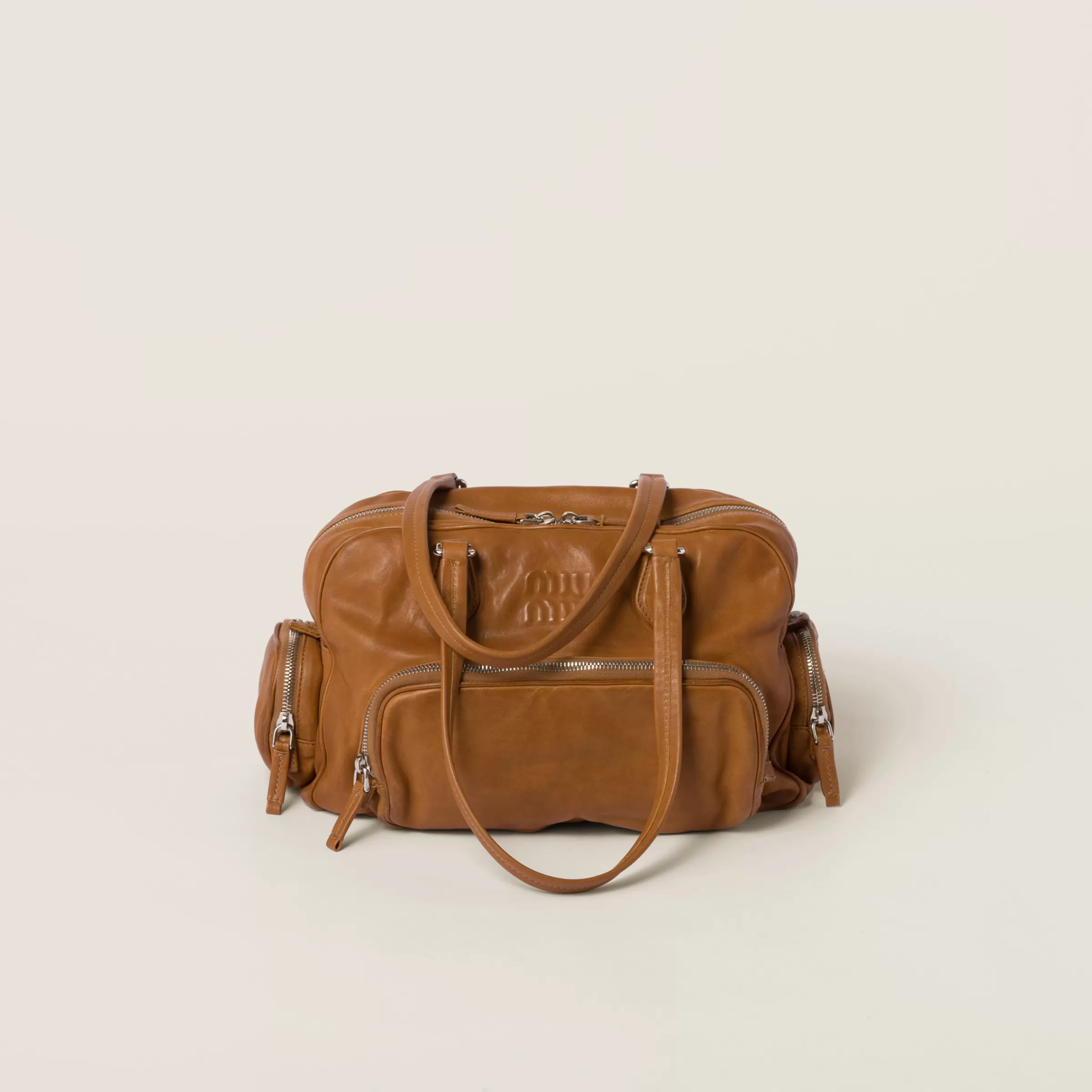 Nappa leather top-handle bag>Miu Miu Outlet