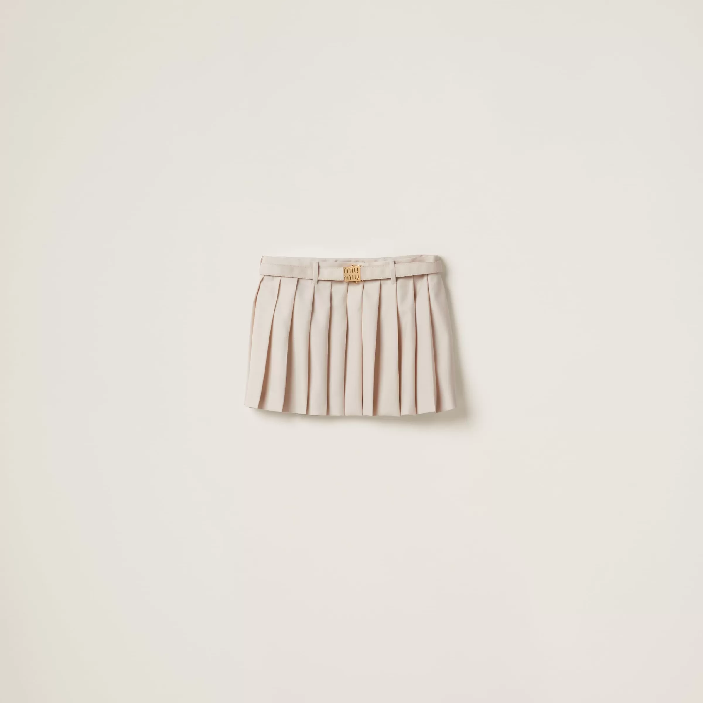 Pleated batavia miniskirt>Miu Miu Hot