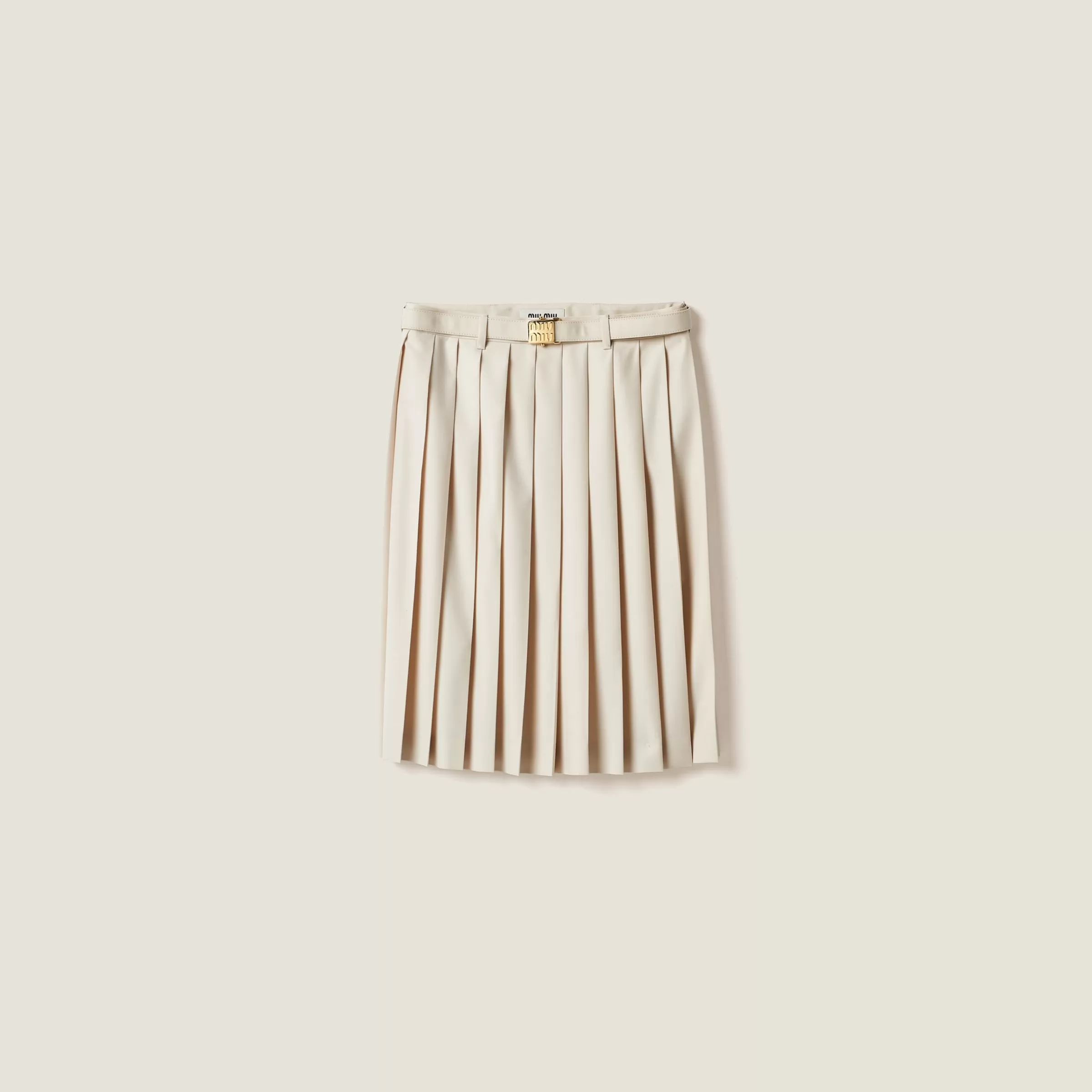 Pleated batavia skirt>Miu Miu Sale