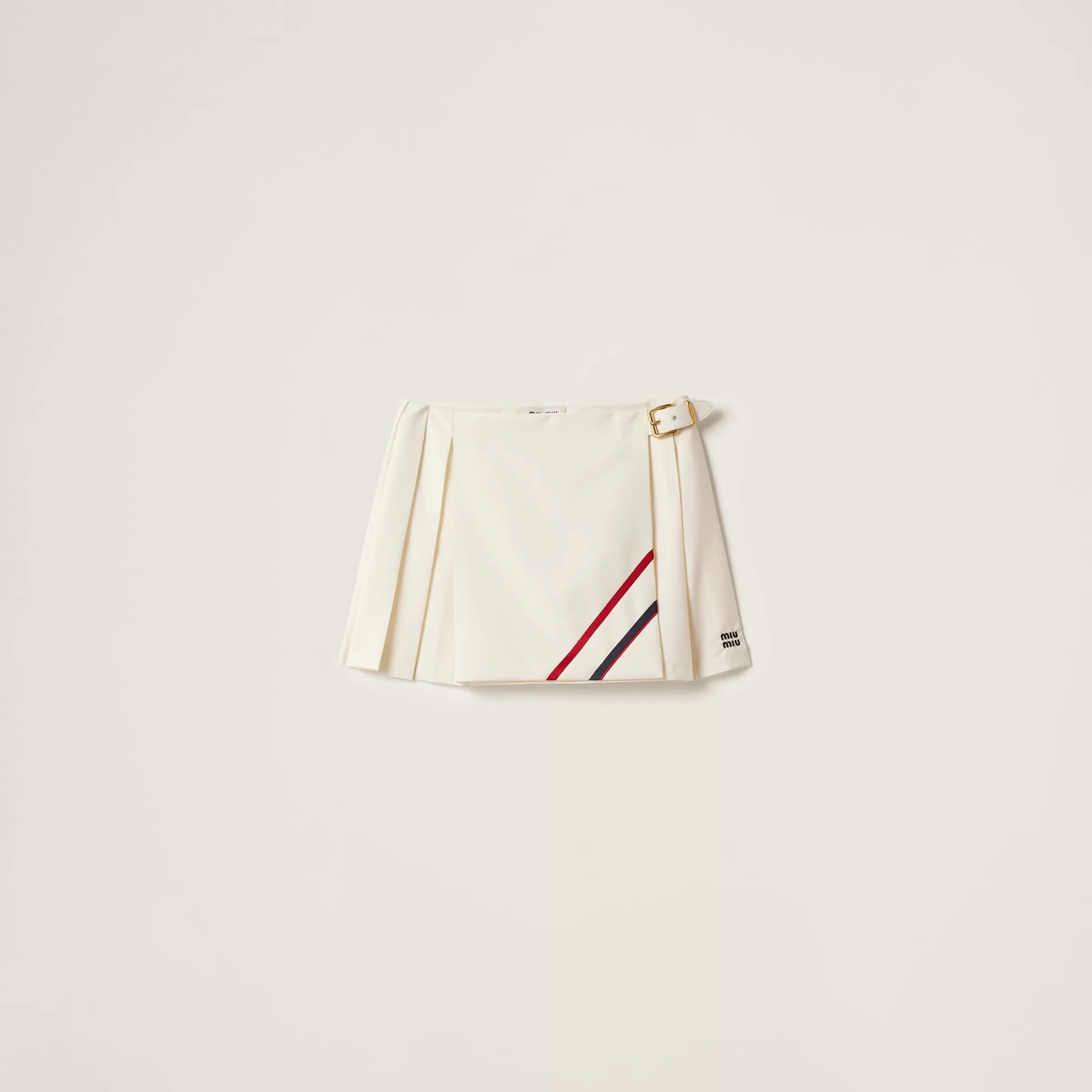 Pleated mohair fabric mini-skirt>Miu Miu Sale