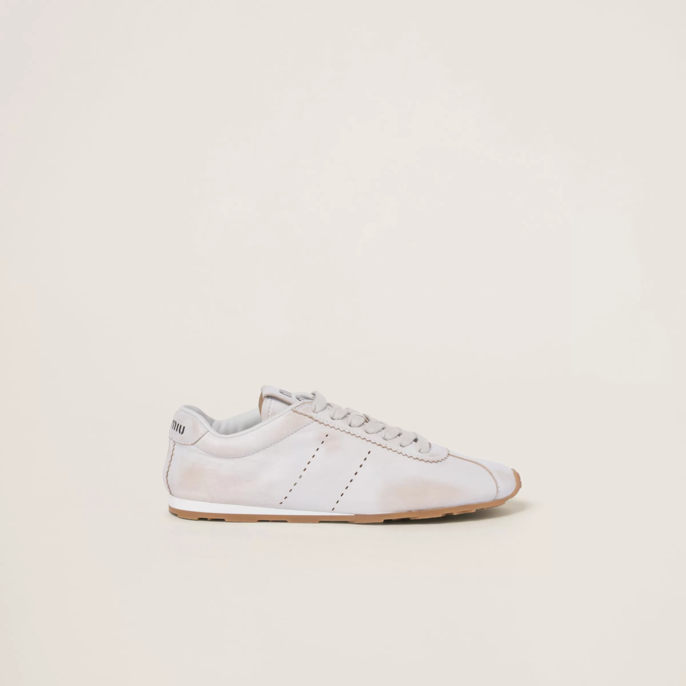 Plume bleached nappa leather sneakers>Miu Miu Sale