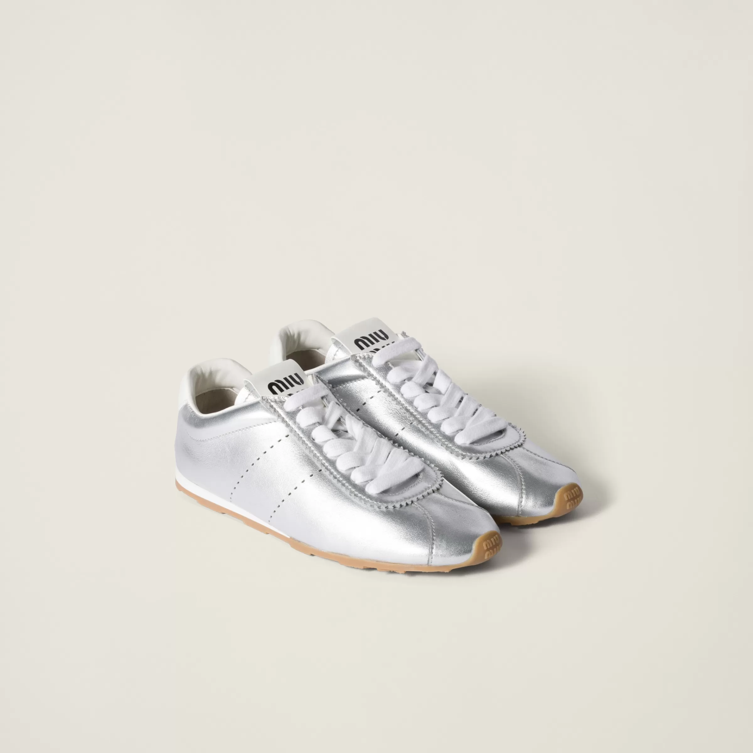 Plume mordoré calfskin sneakers>Miu Miu Clearance