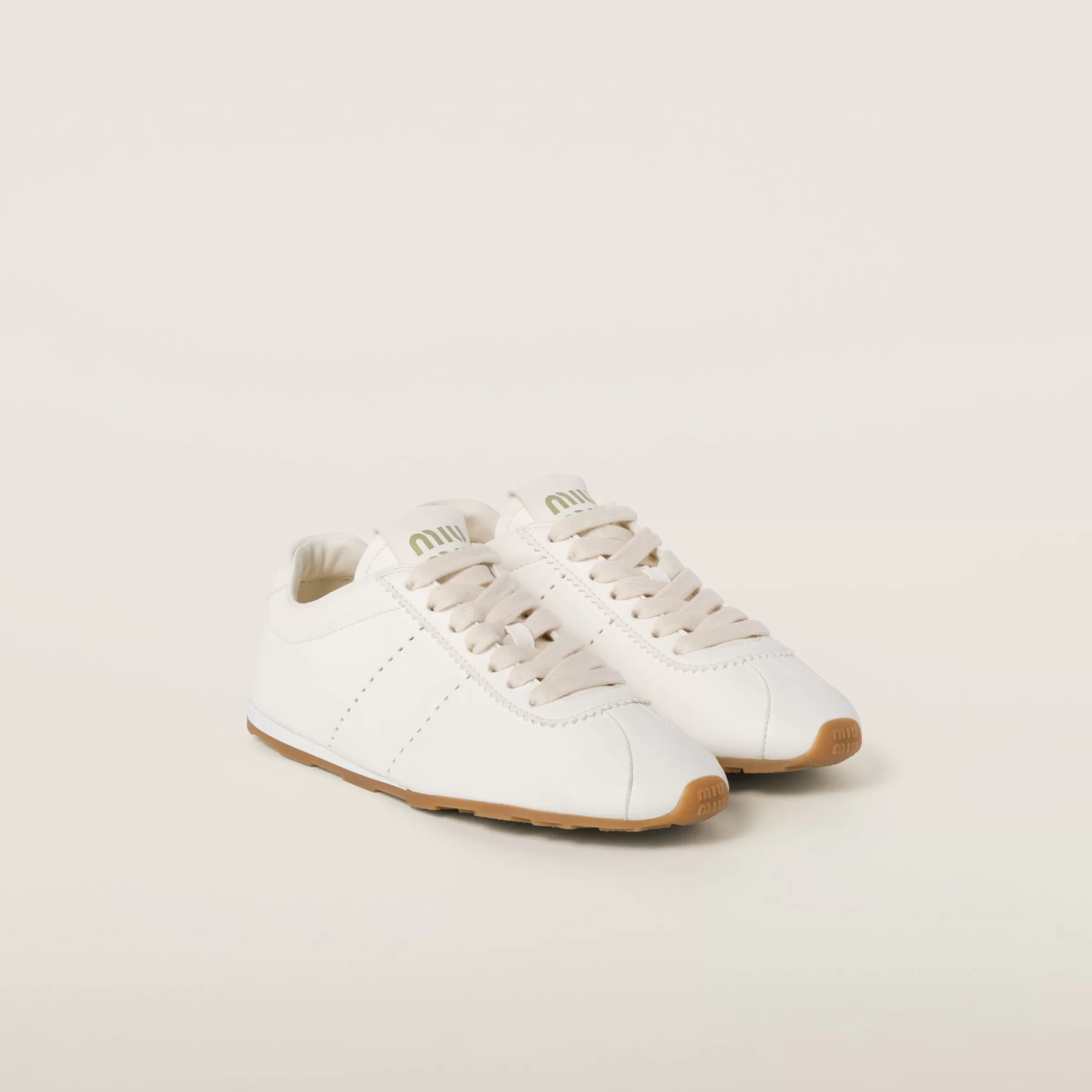 Plume nappa leather sneakers>Miu Miu Online