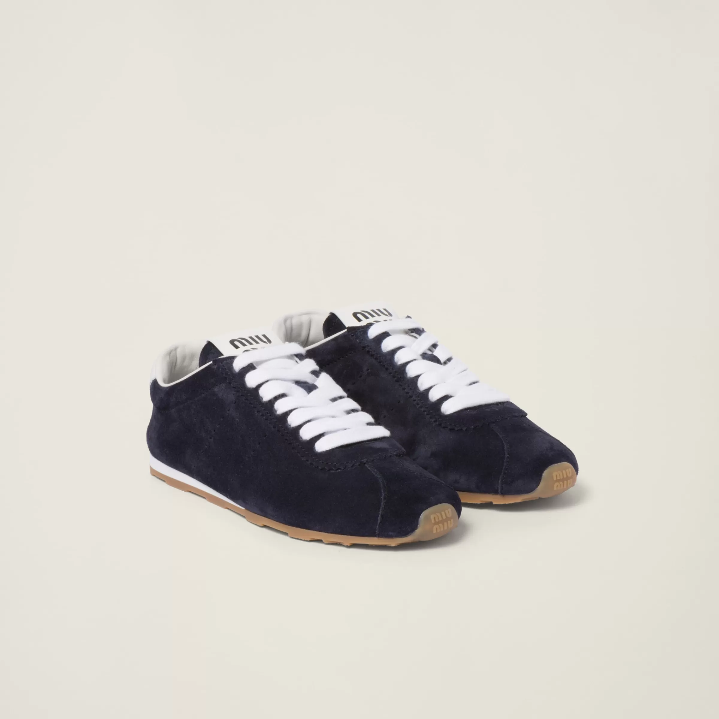 Plume suede sneakers>Miu Miu Discount