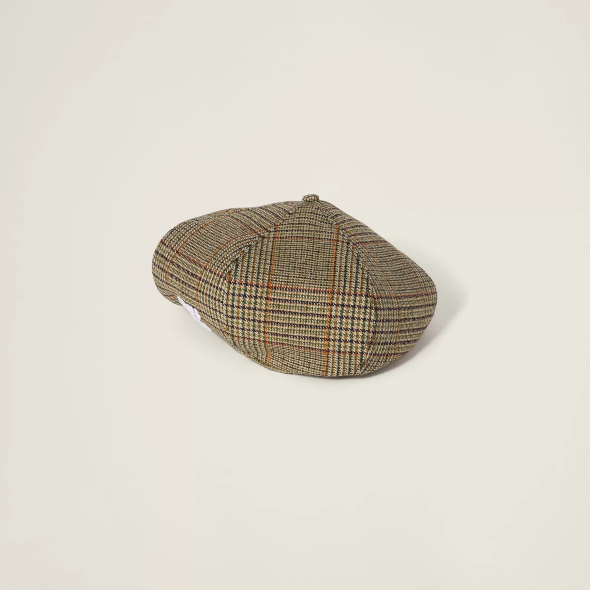 Prince of Wales check wool beret>Miu Miu Flash Sale