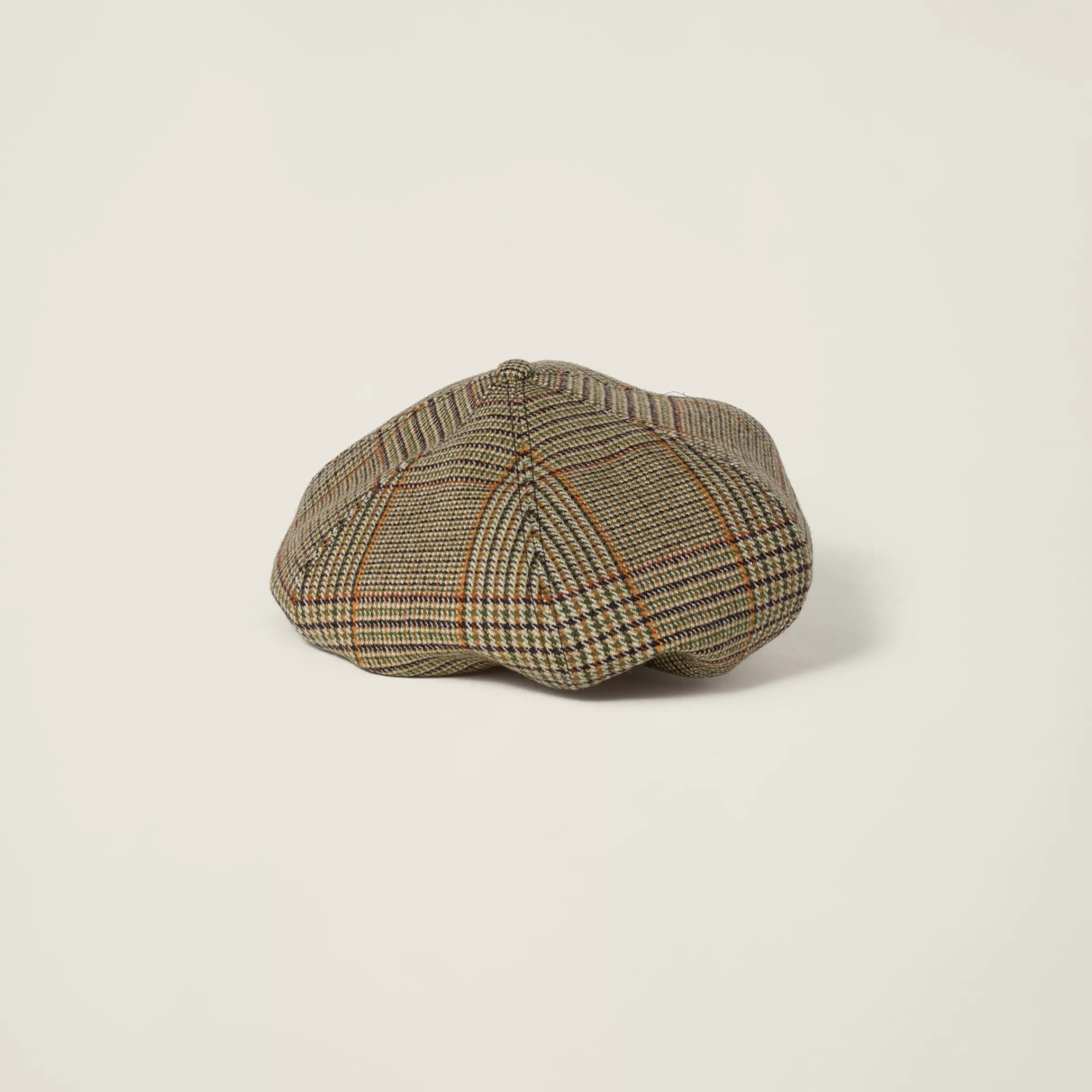 Prince of Wales check wool beret>Miu Miu Flash Sale