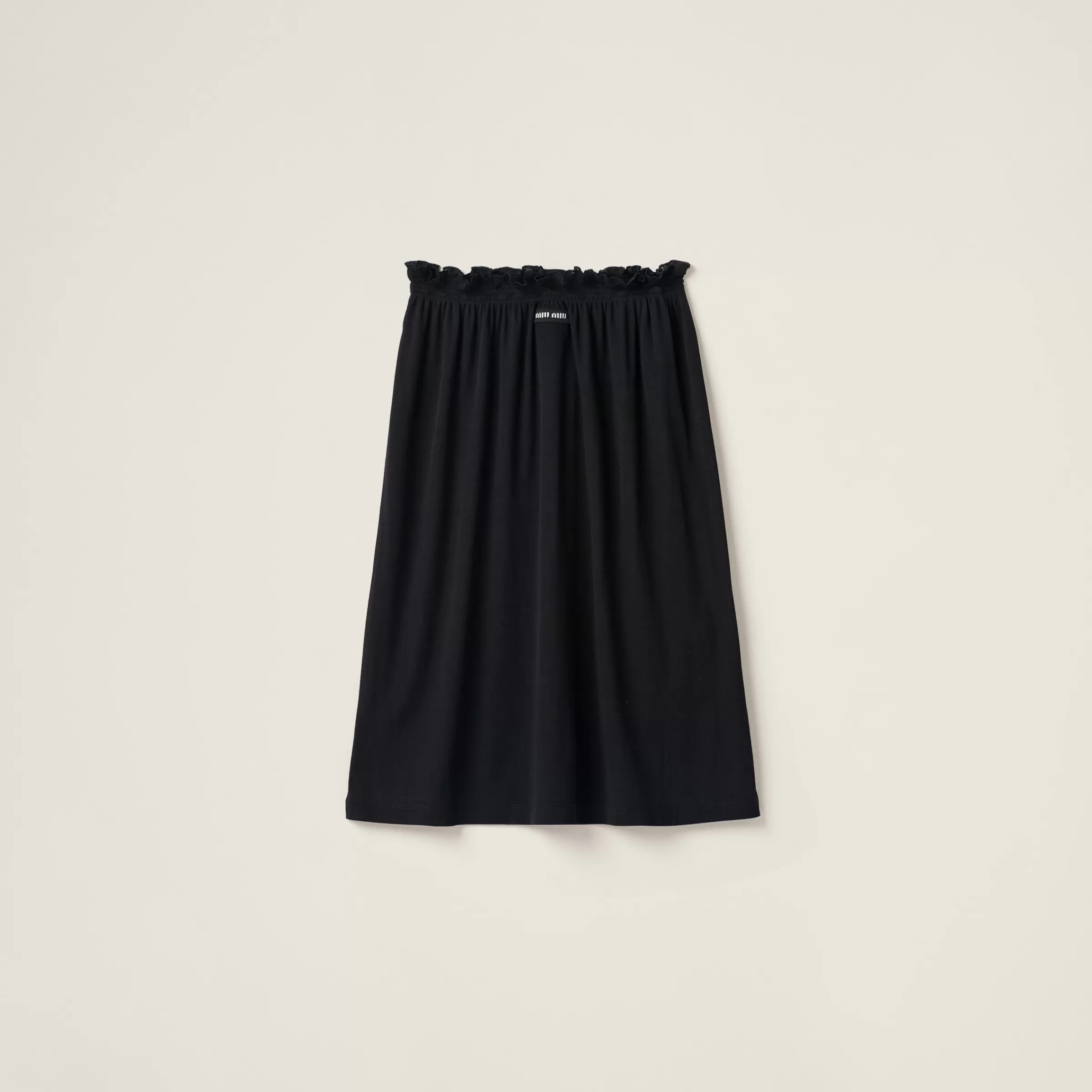 Ribbed jersey skirt>Miu Miu Store