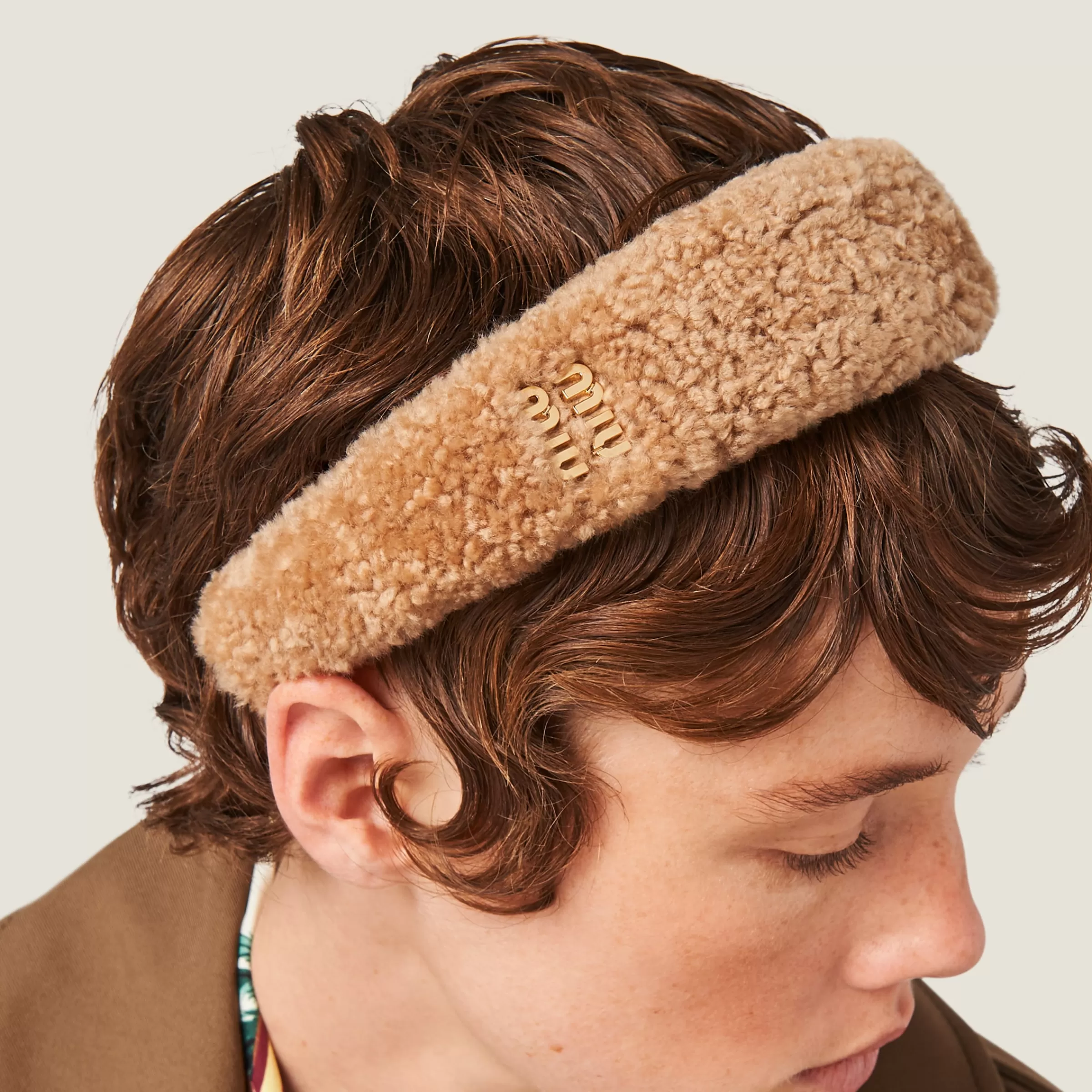 Shearling headband>Miu Miu Outlet