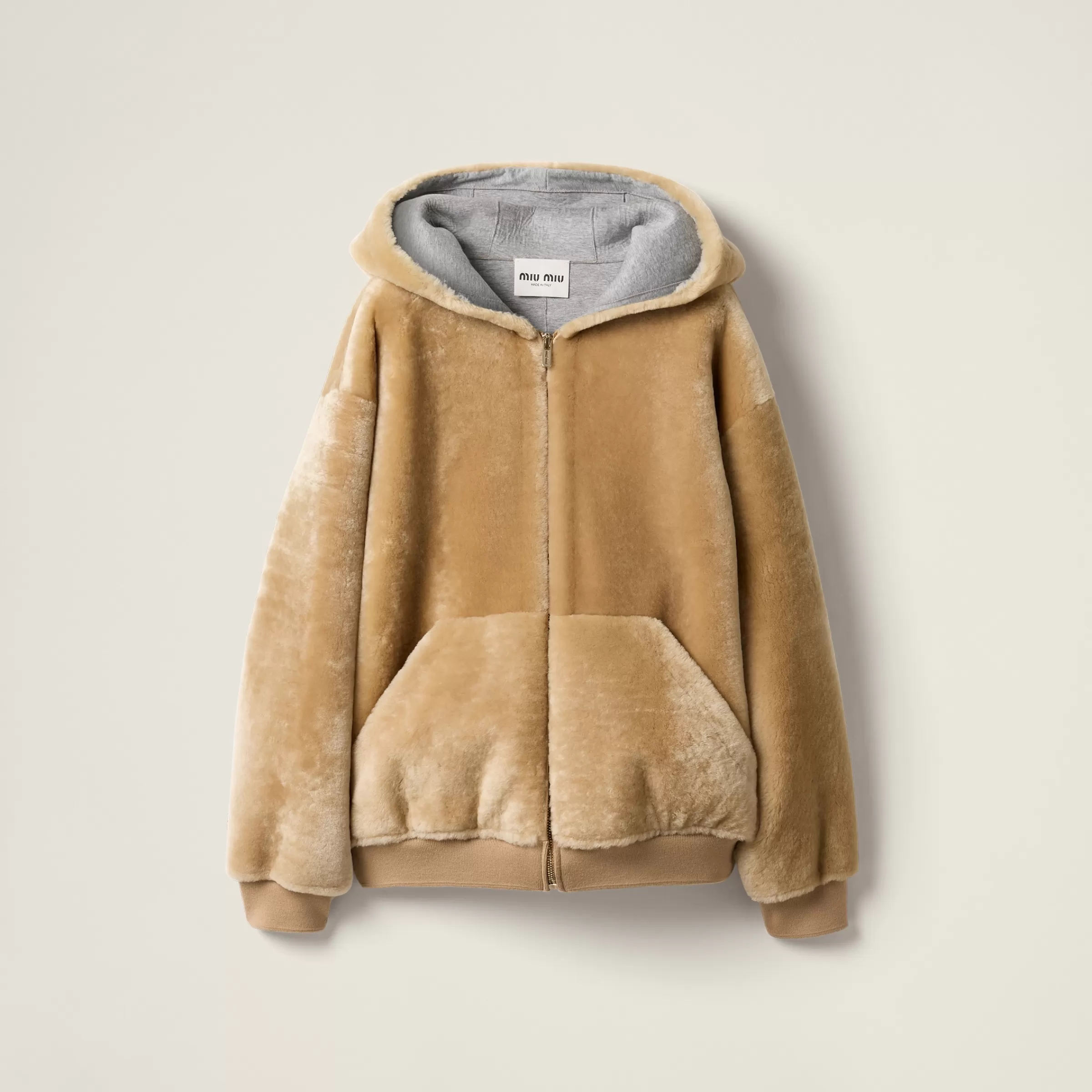 Shearling hoodie jacket>Miu Miu Outlet