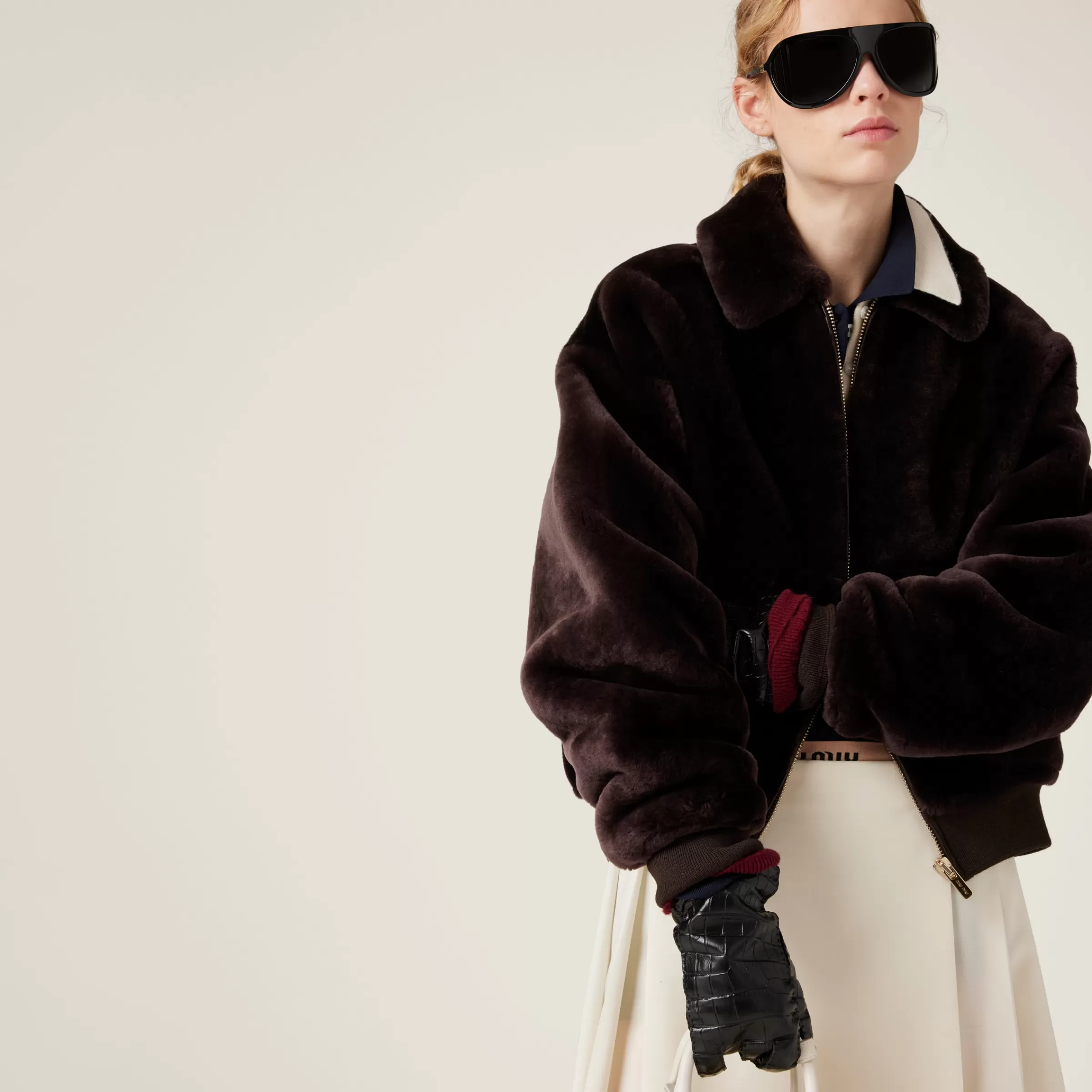 Shearling jacket>Miu Miu Clearance