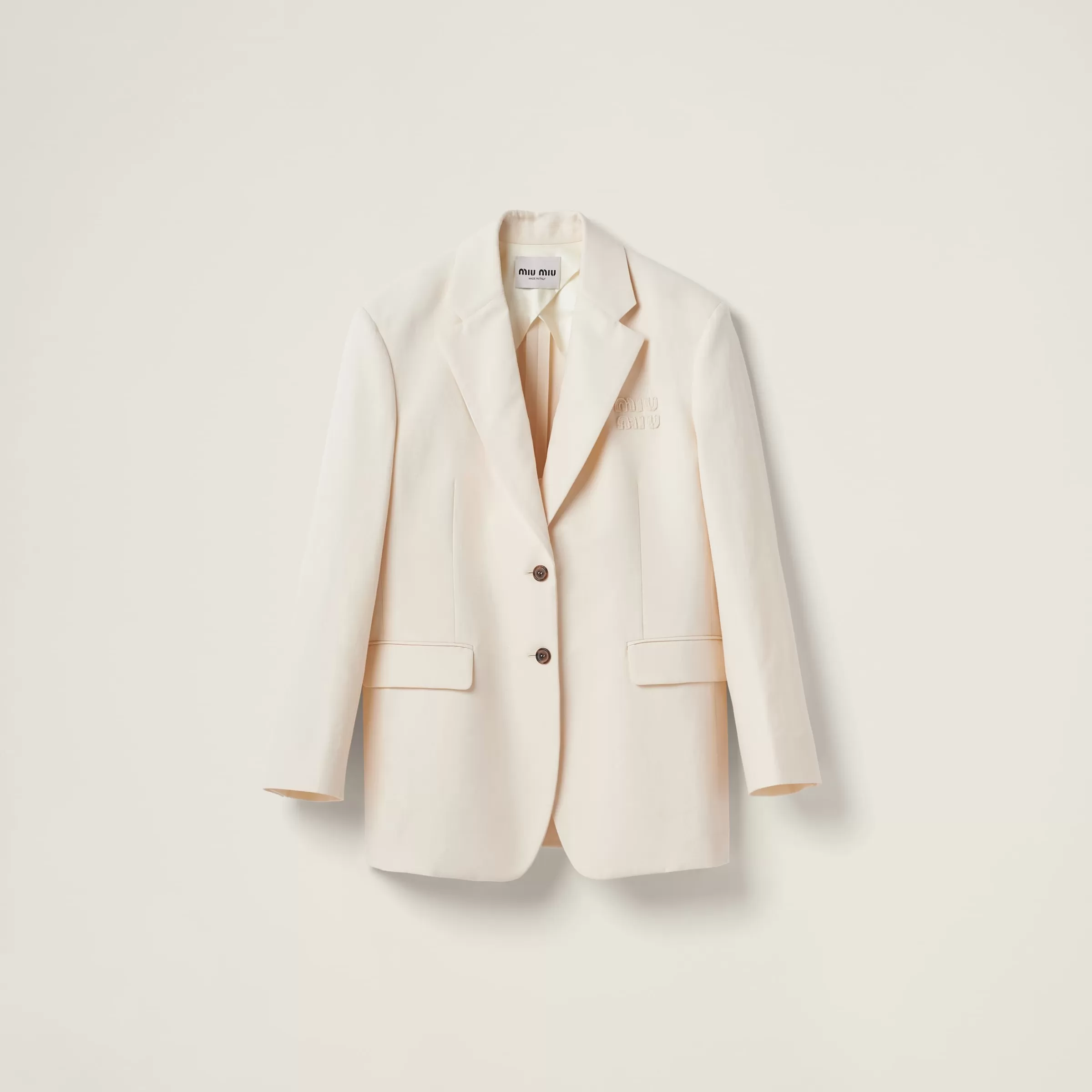 Single-breasted canvas jacket>Miu Miu New