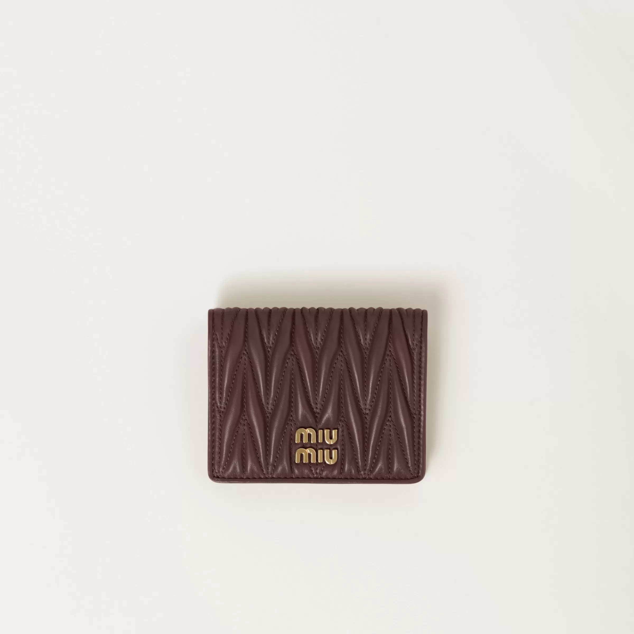 Small matelassé nappa leather wallet>Miu Miu Best Sale