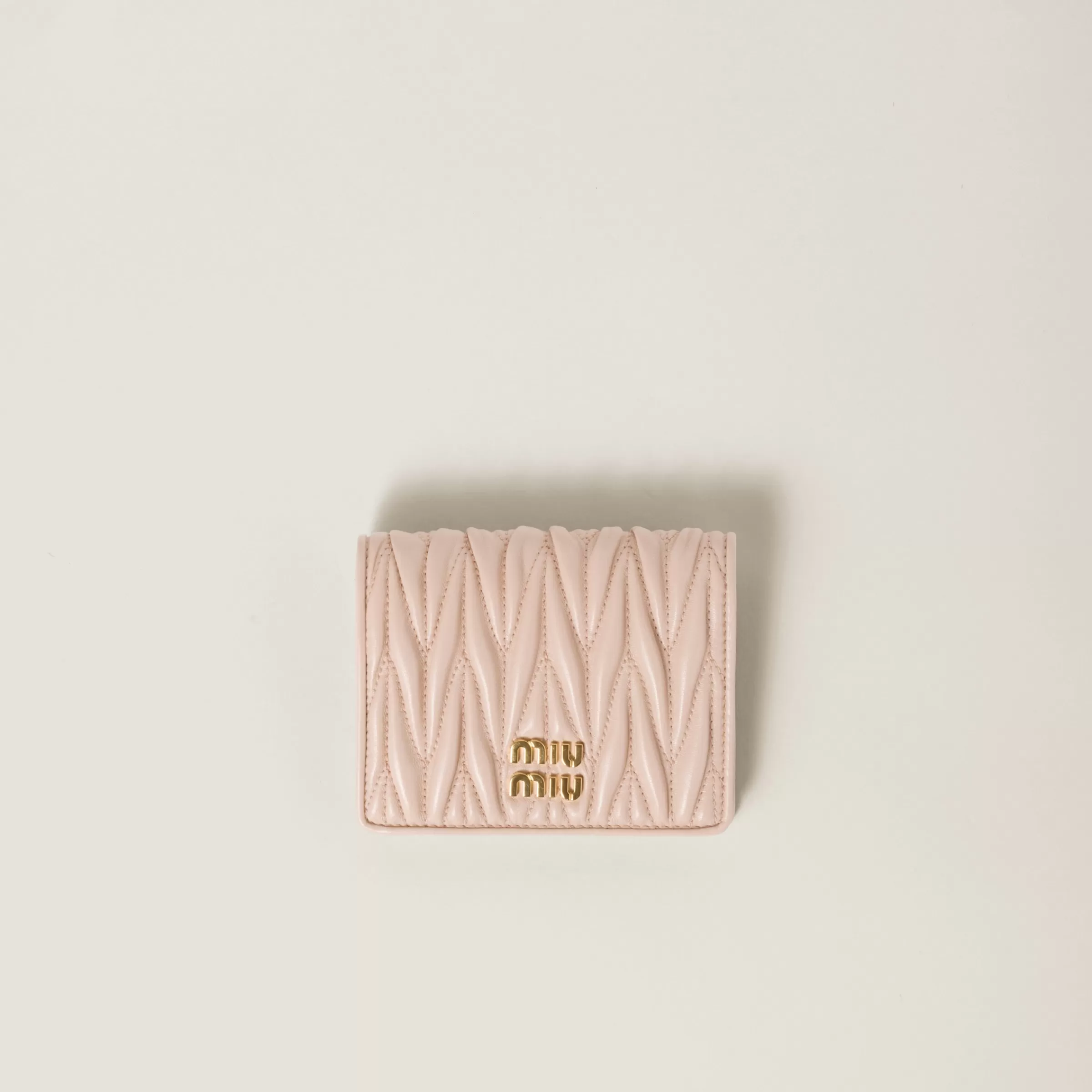 Small matelassé nappa leather wallet>Miu Miu Best Sale