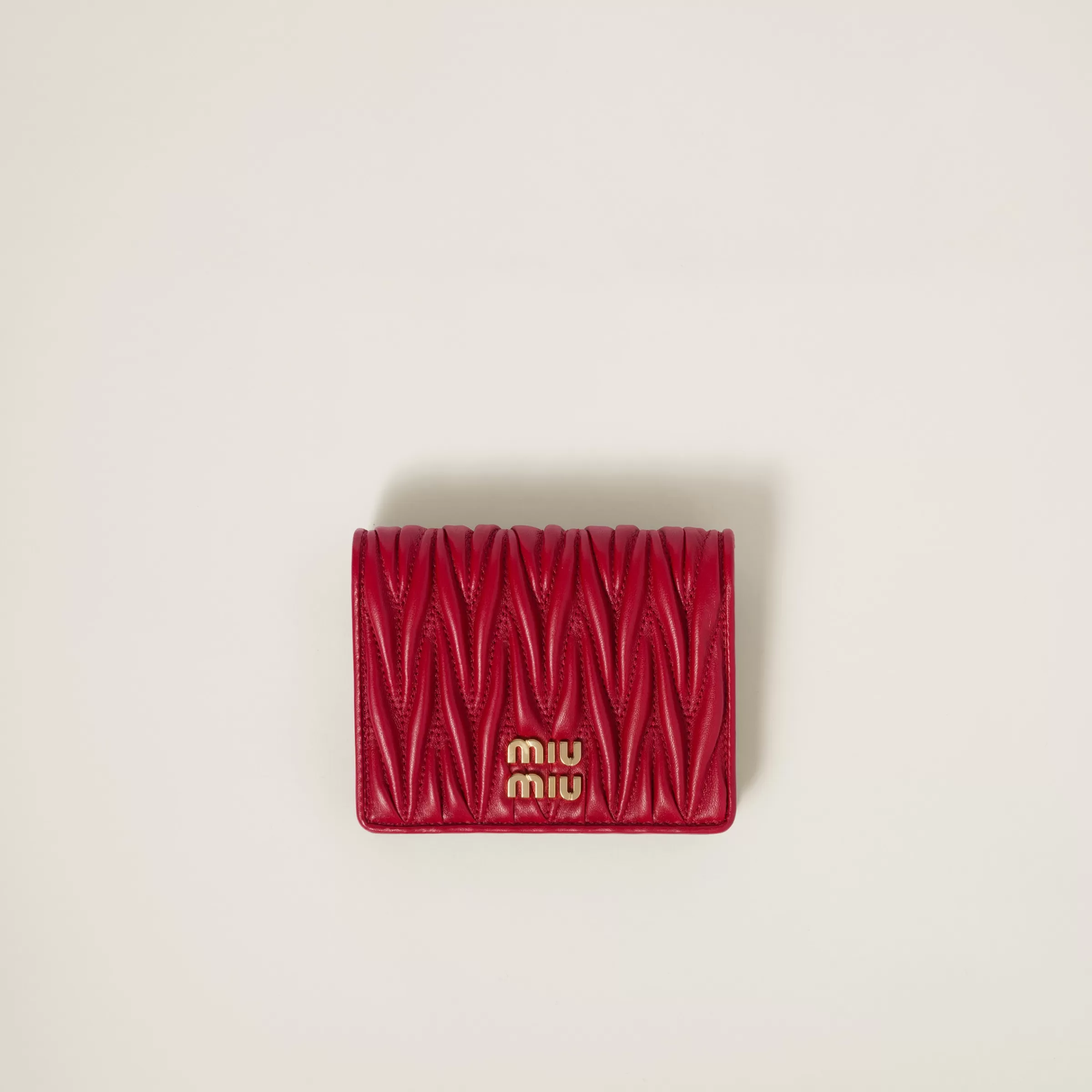 Small matelassé nappa leather wallet>Miu Miu Best