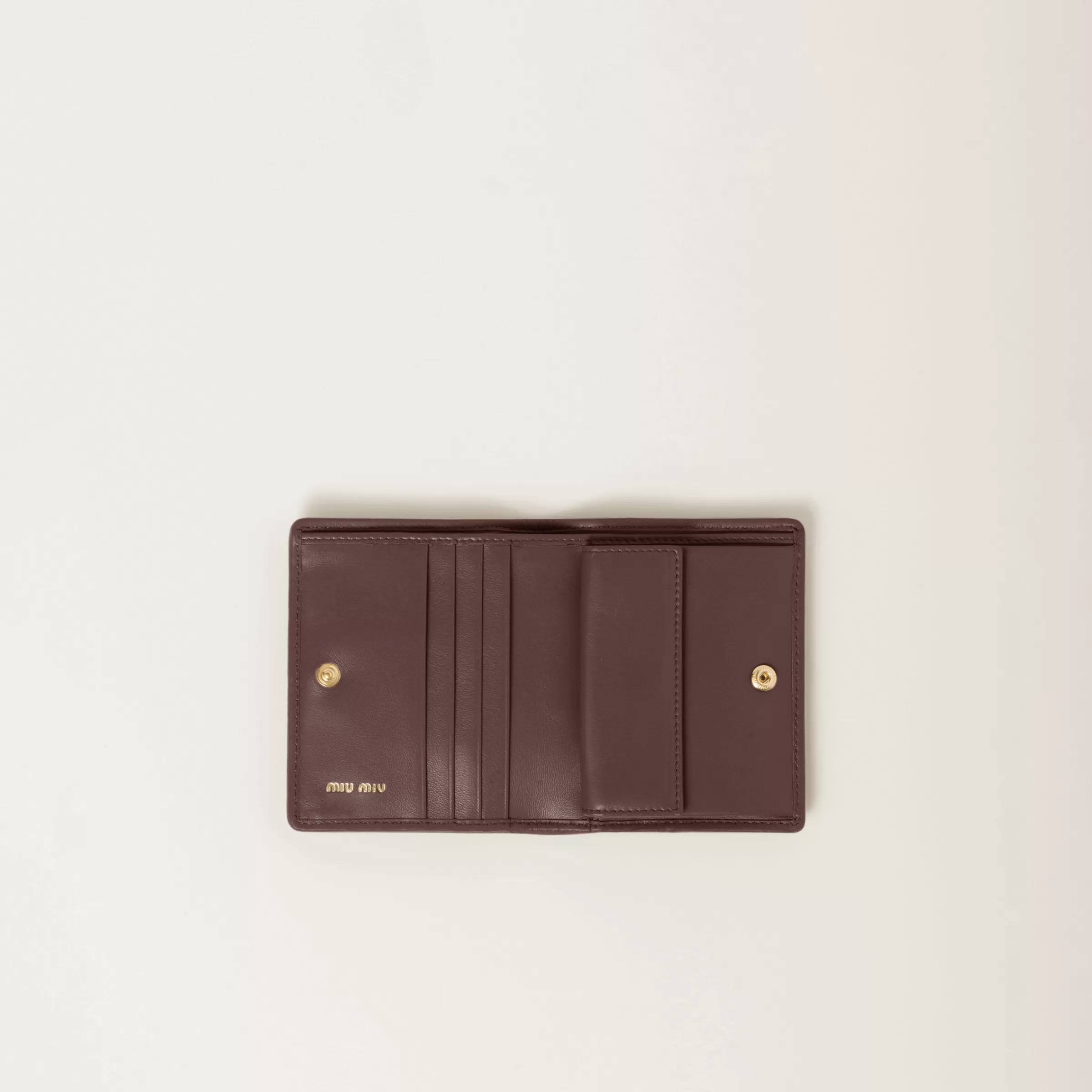 Small matelassé nappa leather wallet>Miu Miu Best Sale