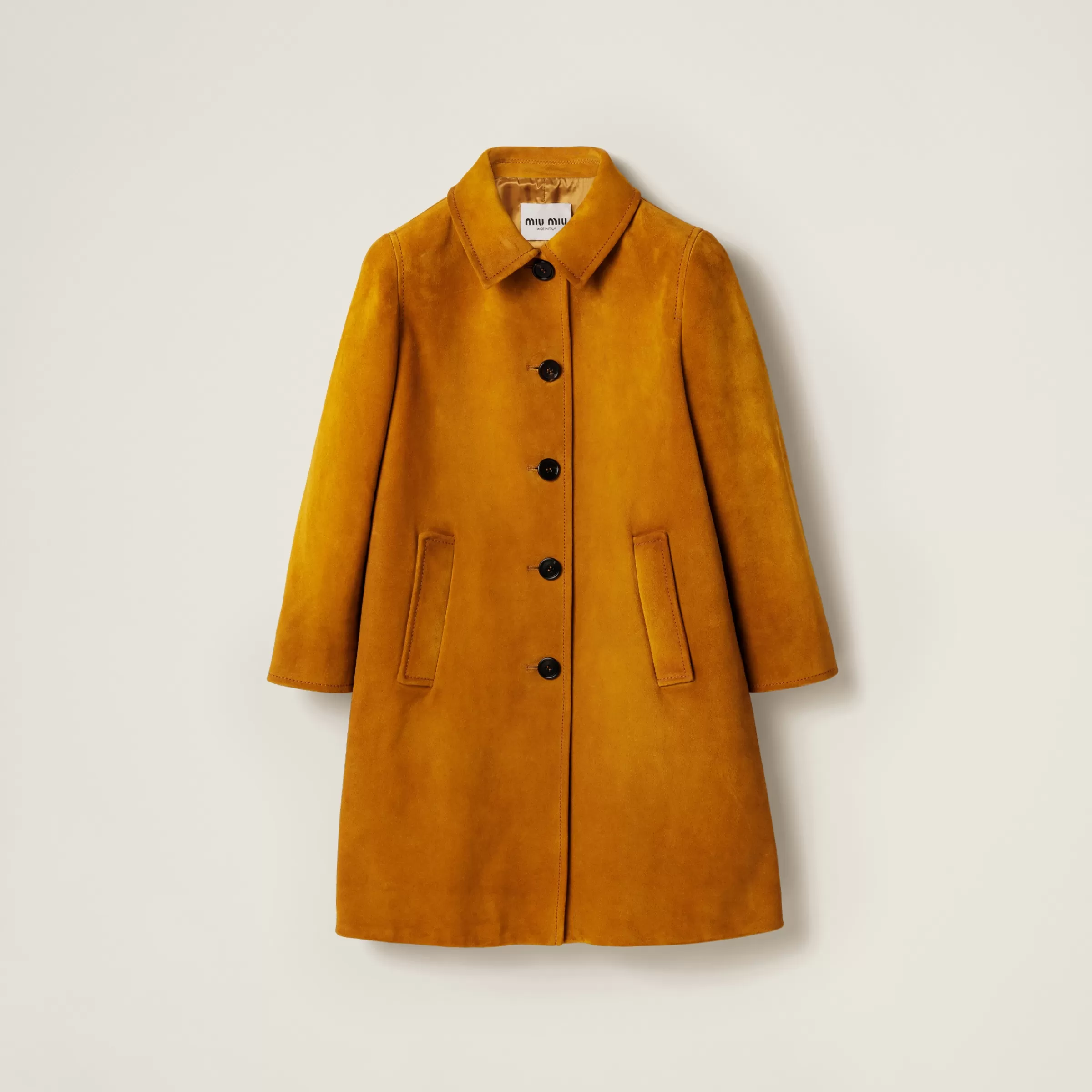 Suede coat>Miu Miu Flash Sale