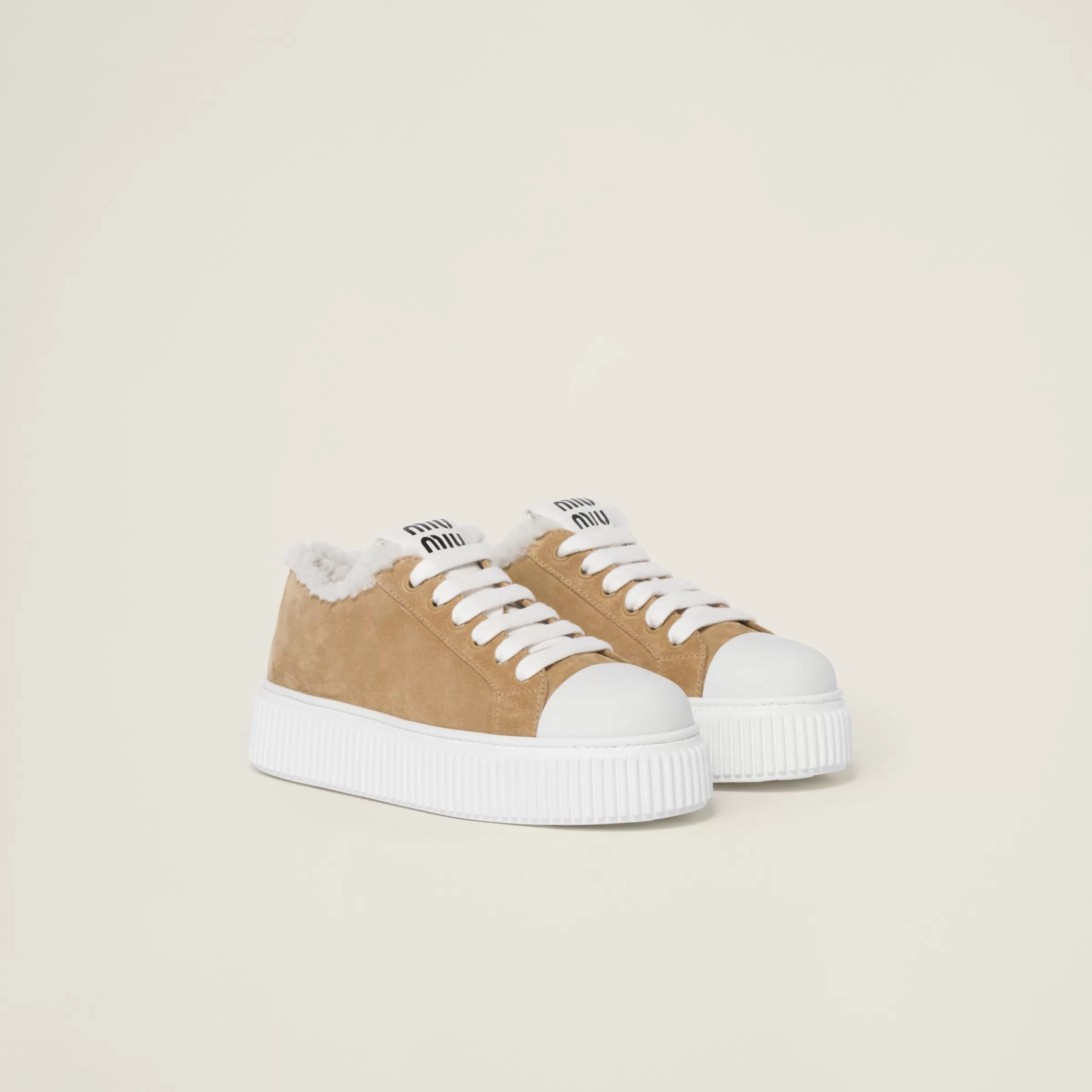 Suede sneakers>Miu Miu Clearance