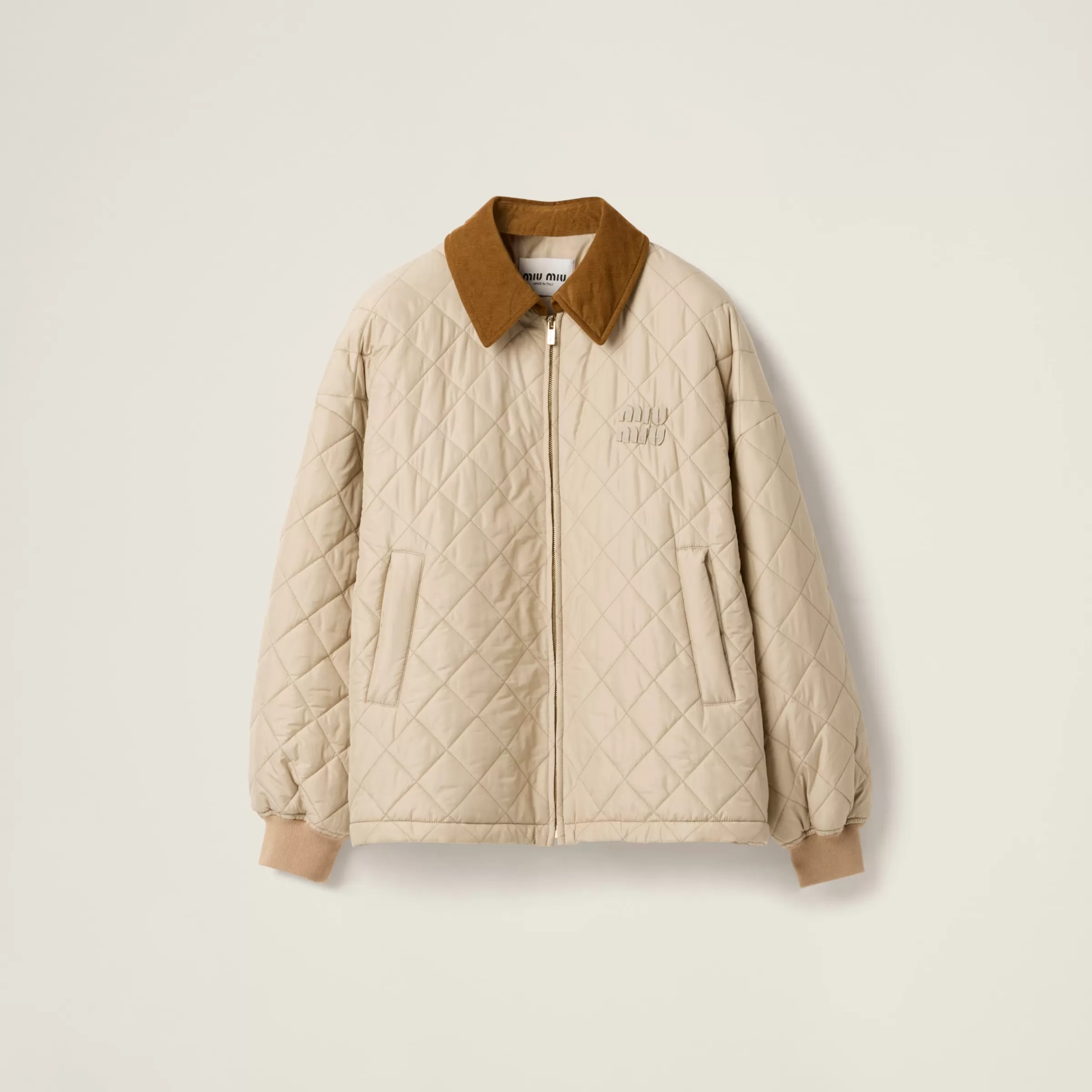 Technical fabric blouson jacket>Miu Miu Flash Sale