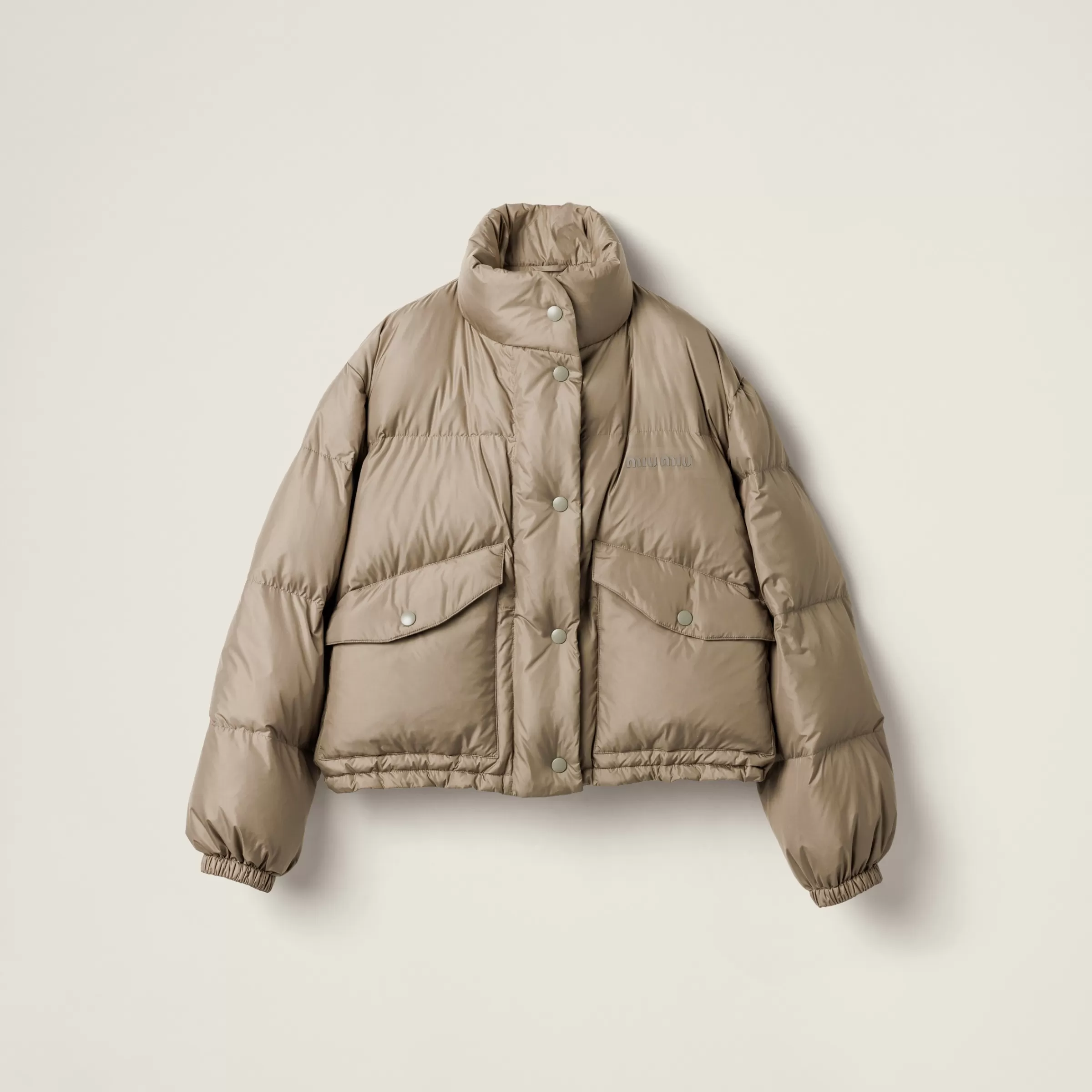 Technical pongé down jacket>Miu Miu Cheap