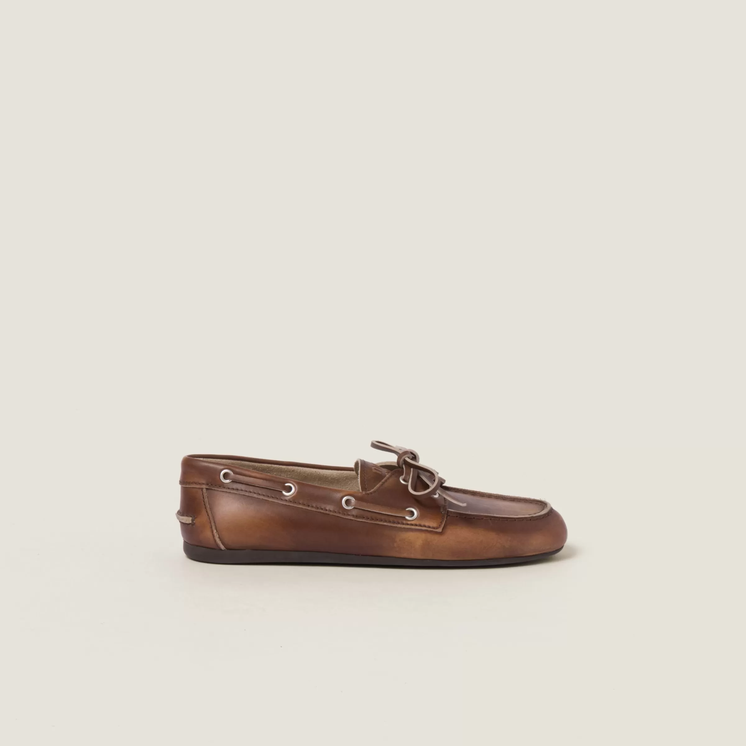 Unlined bleached leather loafers>Miu Miu Fashion